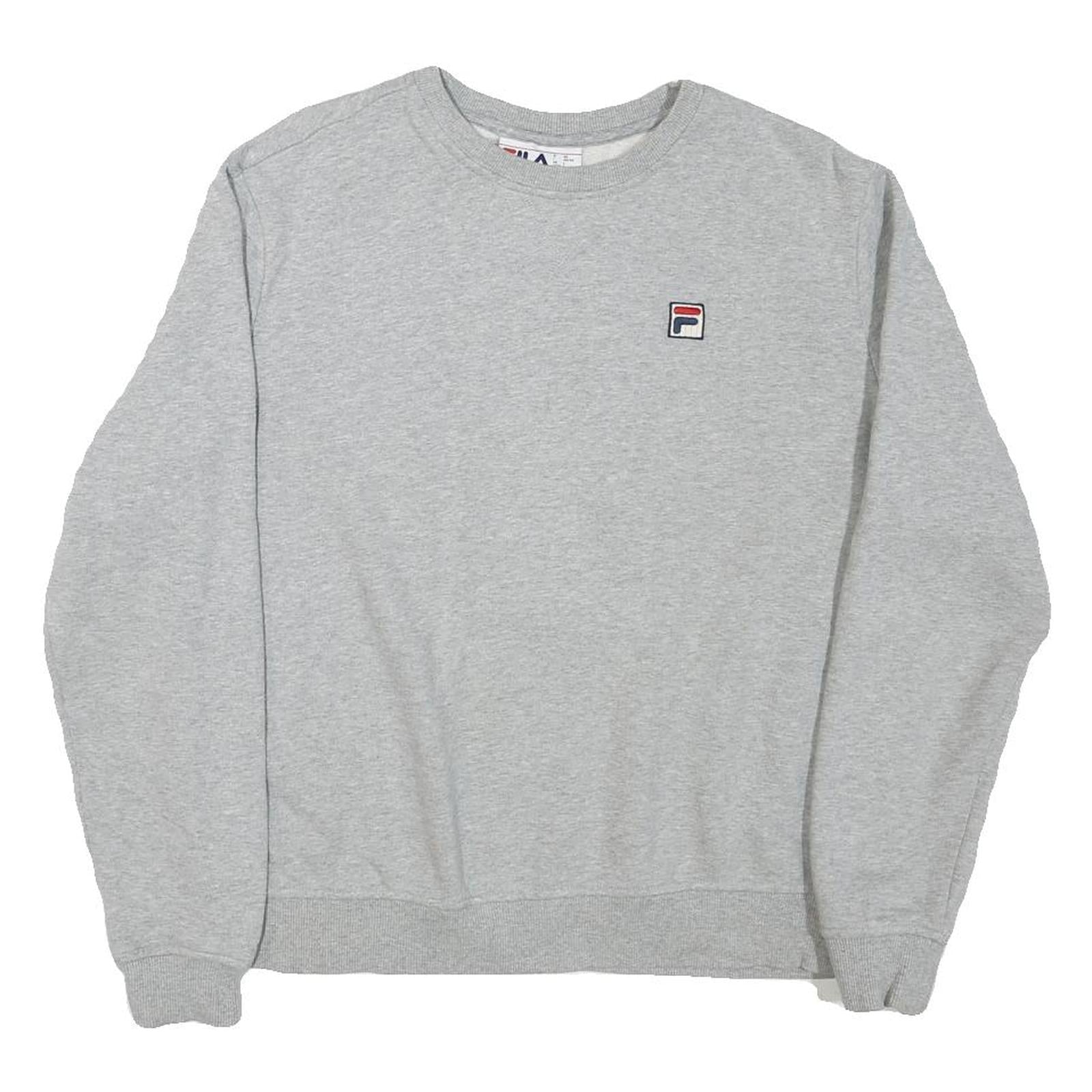 FILA Mens Grey Crew Neck L Sweatshirt Cotton Blend Casual Pullover Refurbished - N/A refurbished available on Cerqular