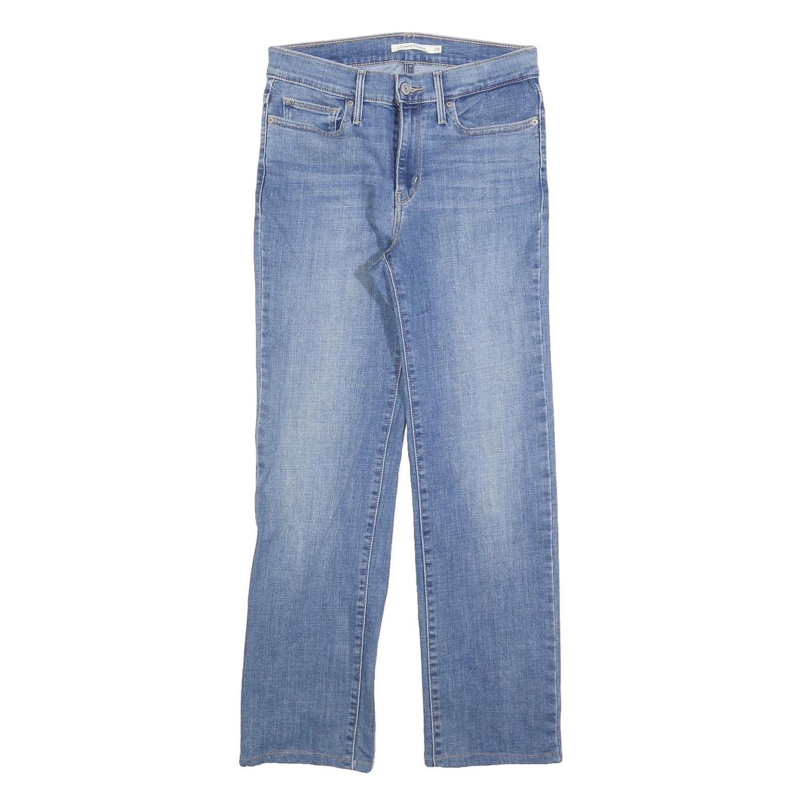 LEVI'S Womens Regular Blue Denim Jeans W28 L27 Classic Straight Cotton Blend Zip Refurbished - N/A refurbished available on Cerqular