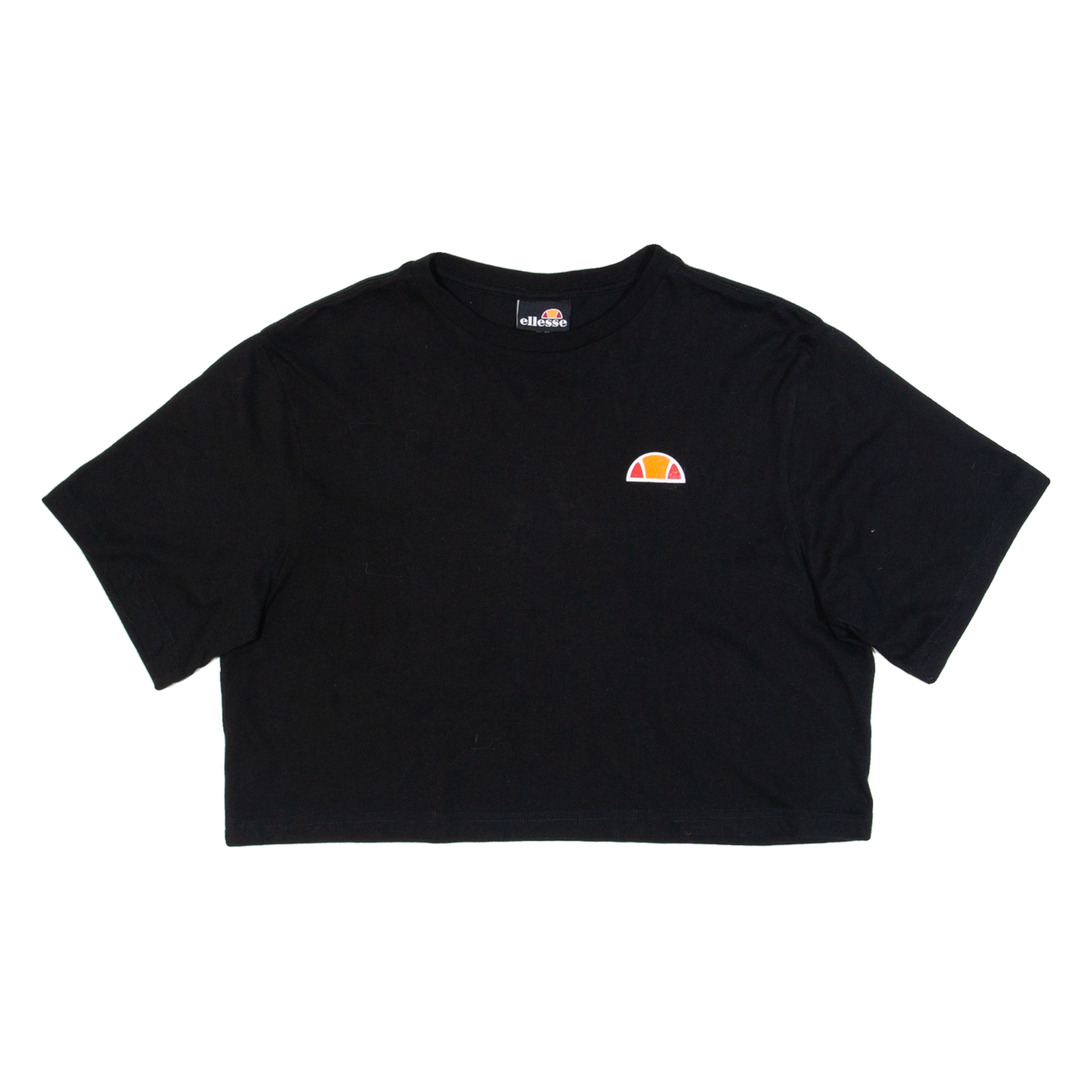 ELLESSE Cropped Womens T-Shirt Black UK 10 Refurbished - N/A refurbished available on Cerqular