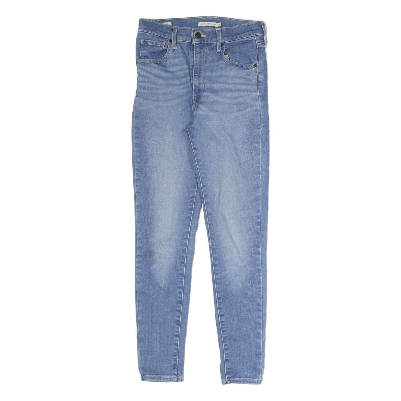 LEVI'S Womens Light Blue Slim Skinny Denim Jeans W26 L26 Zip Cotton Blend Refurbished - N/A refurbished available on Cerqular