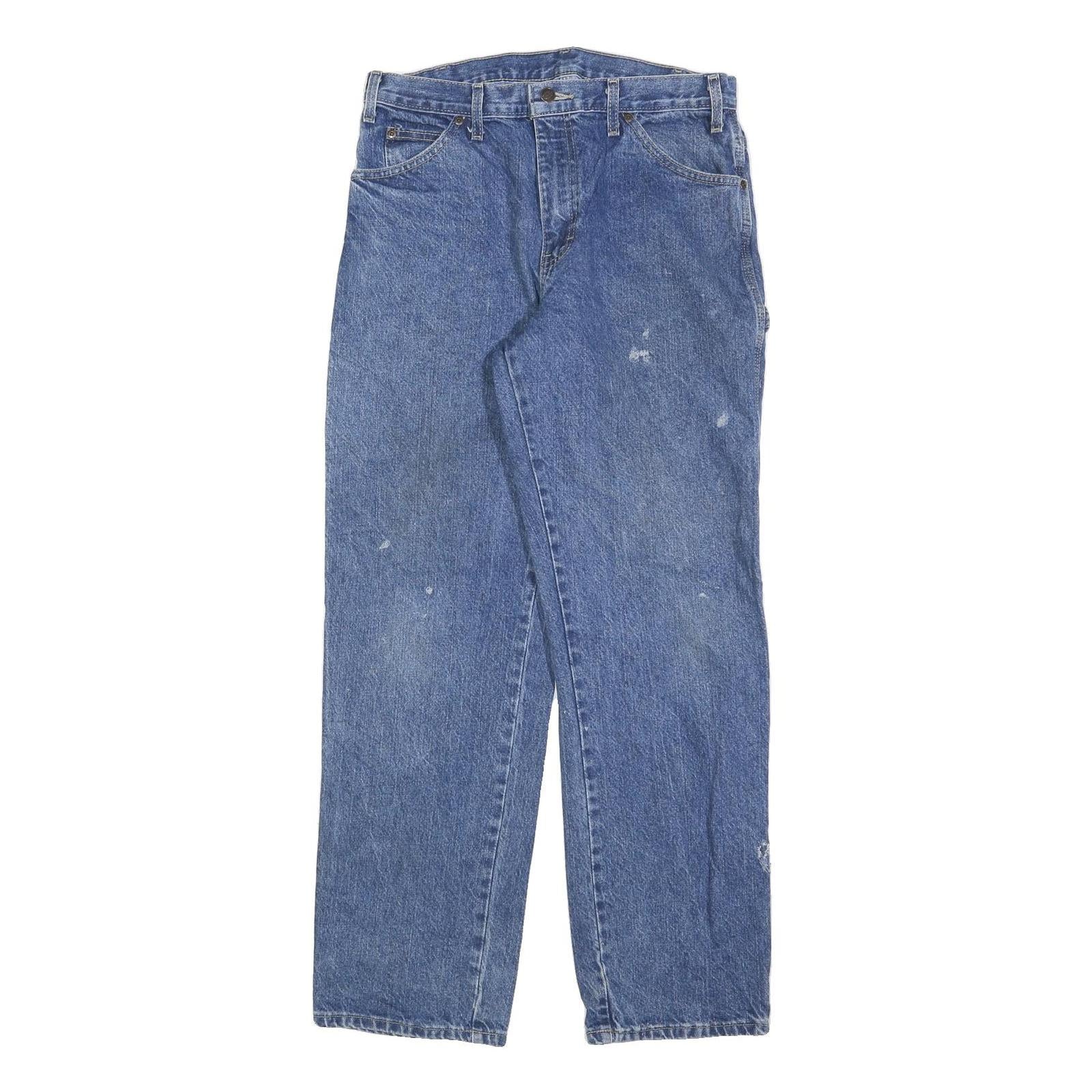 DICKIES Mens Blue Relaxed Straight Denim Medium W34 L32 Workwear Jeans Refurbished - N/A refurbished available on Cerqular
