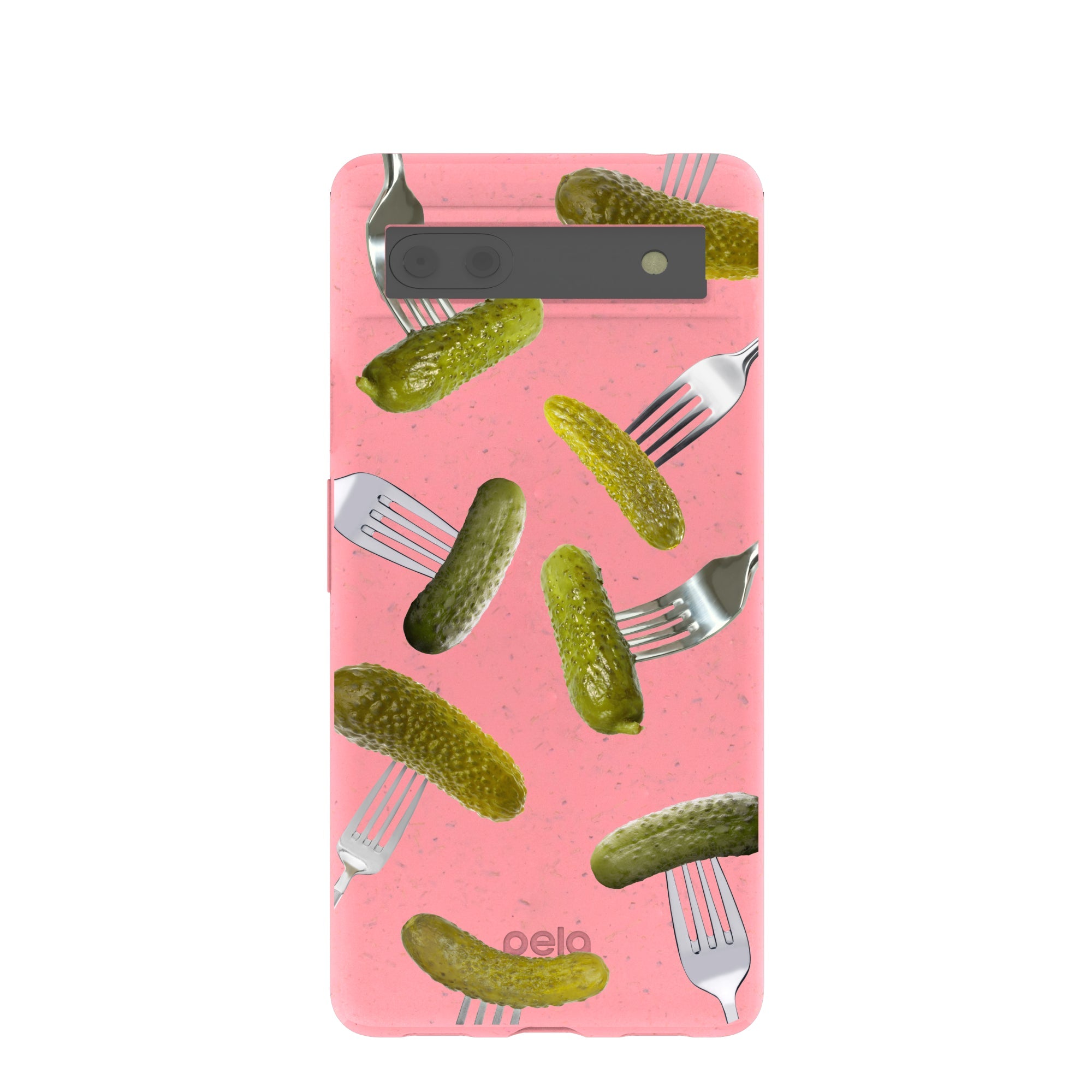 Bubblegum Pink Pickle Party Google Pixel 6a Case Refurbished - Pela Case refurbished available on Cerqular