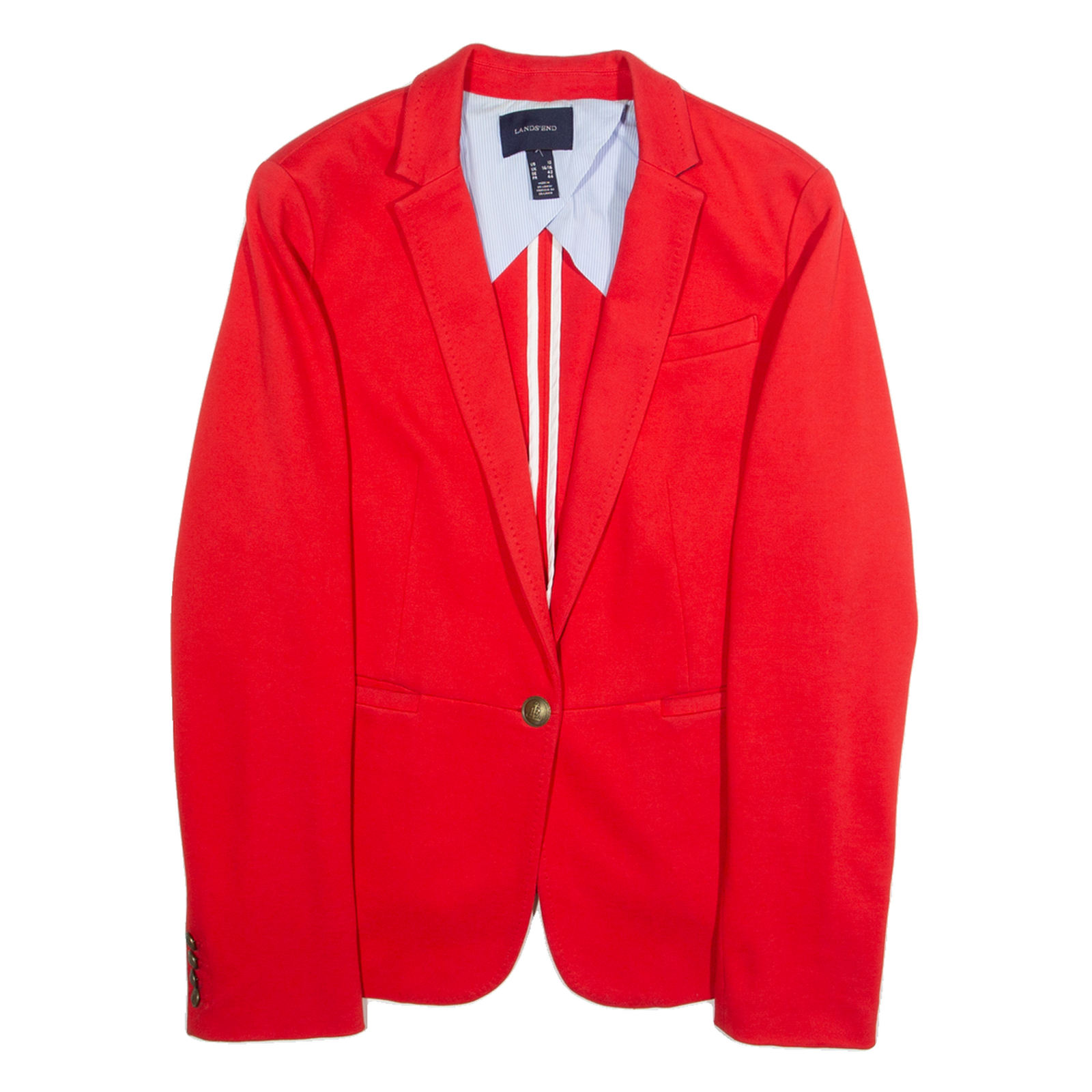 LANDS END Womens Blazer Jacket Red M Refurbished - N/A refurbished available on Cerqular