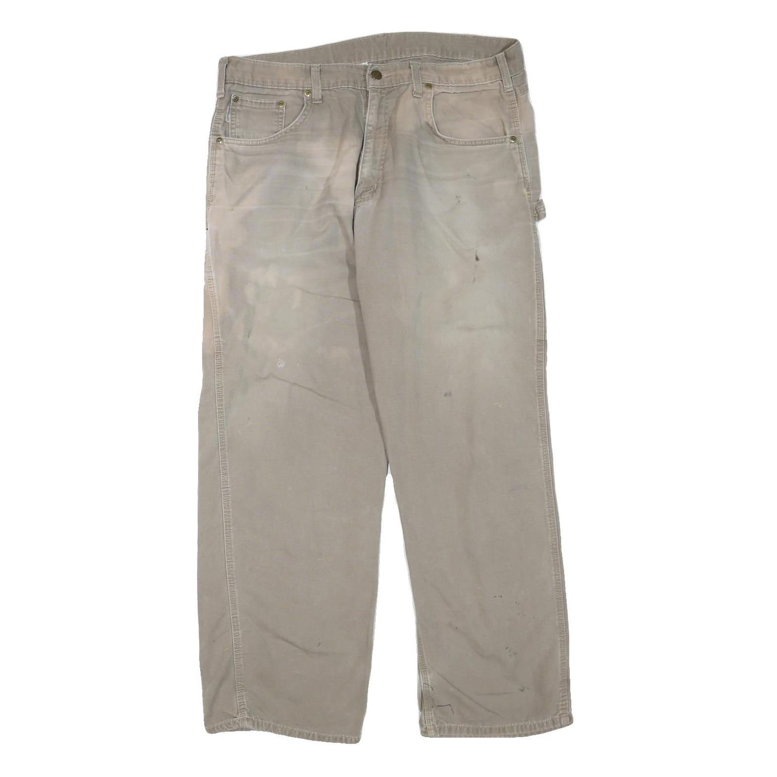 Buy CARHARTT Mens Cotton Blend Beige Regular Fit Straight Leg Trousers W38 L32 Refurbished - $40.29 CARHARTT Mens Cotton Blend Beige Regular Fit Straight Leg Trousers W38 L32 Refurbished - N/A refurbished available on Cerqular