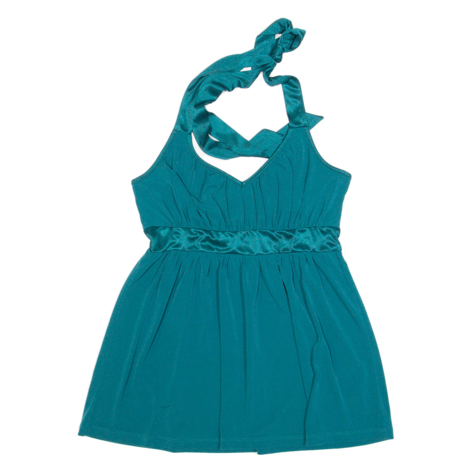 DKNY Womens Halter Neck Top Green V-Neck Sleeveless S Refurbished - N/A refurbished available on Cerqular