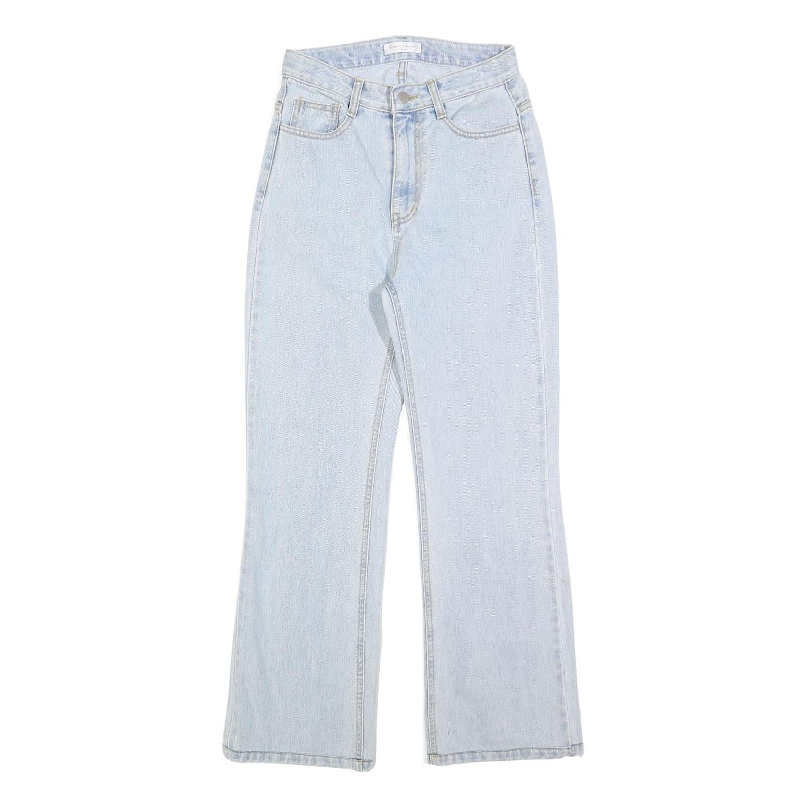 NEONHITCH Womens Jeans Light Blue Regular Straight Denim Light Wash W25 L27 Refurbished - N/A refurbished available on Cerqular