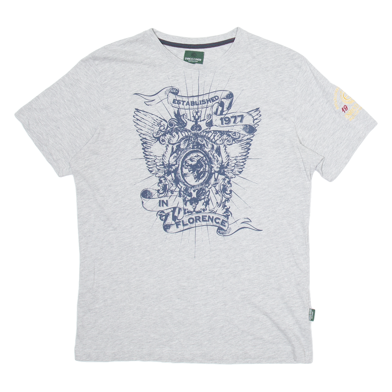 ENRICO COVERI Mens T-Shirt Grey L Refurbished - N/A refurbished available on Cerqular
