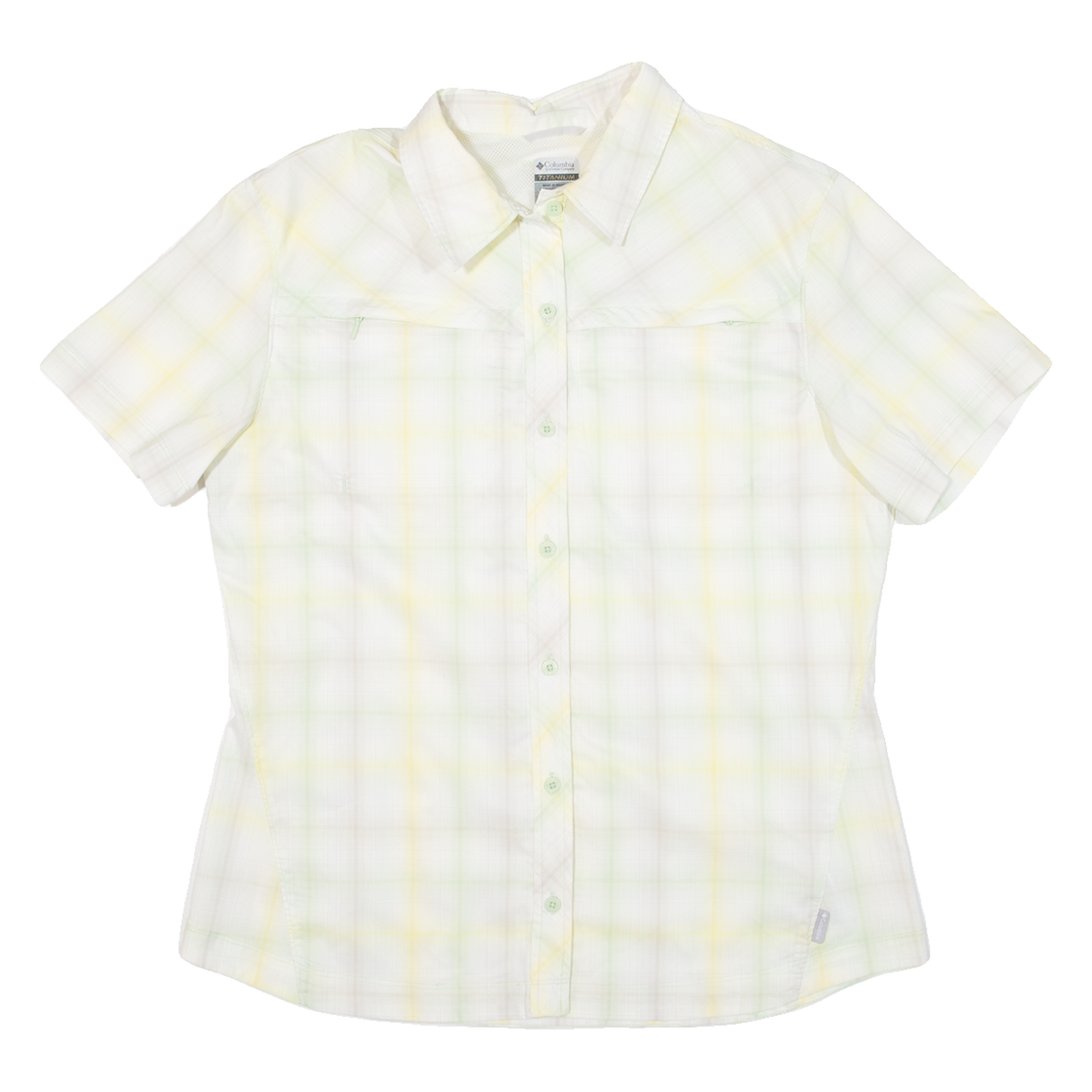 COLUMBIA Womens Shirt Yellow Check L Refurbished - N/A refurbished available on Cerqular