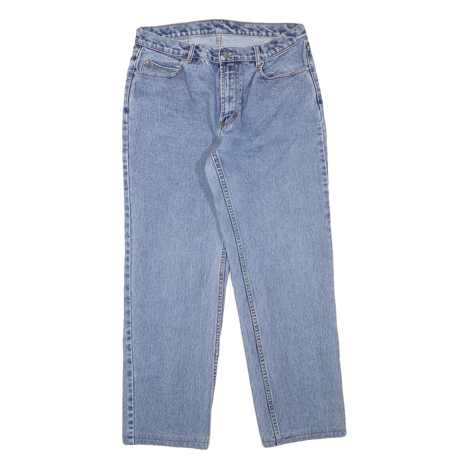 TEDDYS Mens Jeans Blue Regular Straight Denim Medium W32 L29 Cotton Blend Zip Refurbished - N/A refurbished available on Cerqular