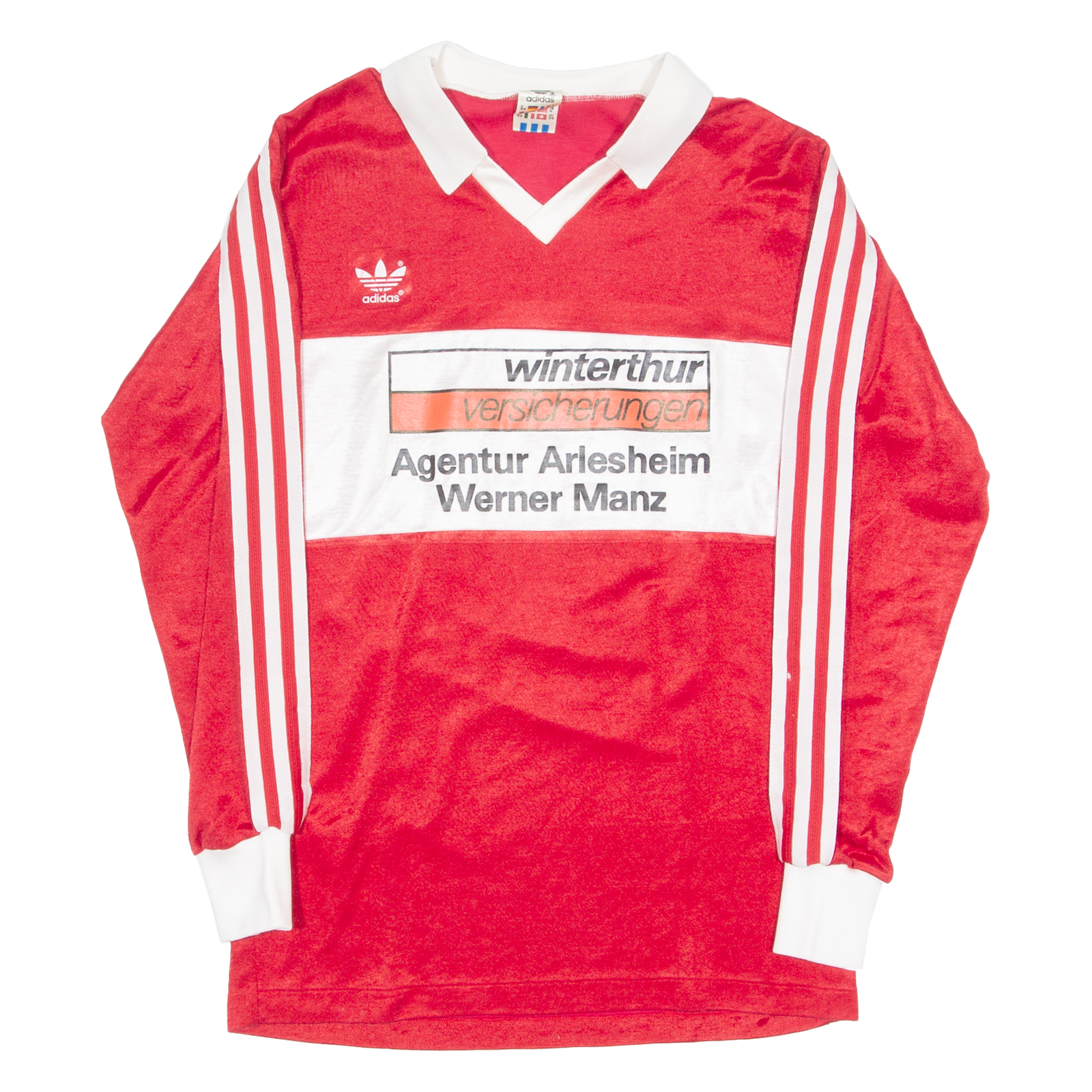 ADIDAS ORIGINALS Mens Football Shirt Jersey Red Long Sleeve Collared M Refurbished - N/A refurbished available on Cerqular