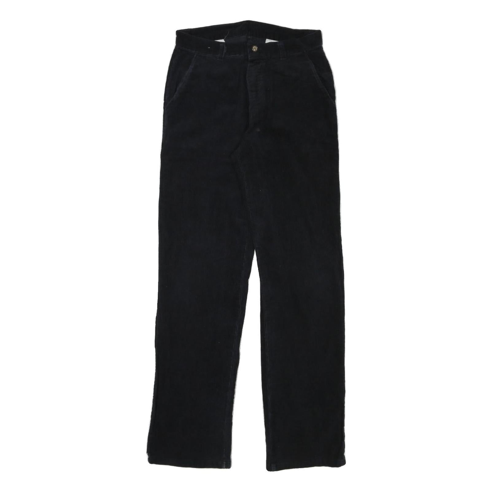 ASPIRIN BOY Mens Cotton Blend Black Regular Straight Trousers W28 L32 Casual Zip Refurbished - N/A refurbished available on Cerqular