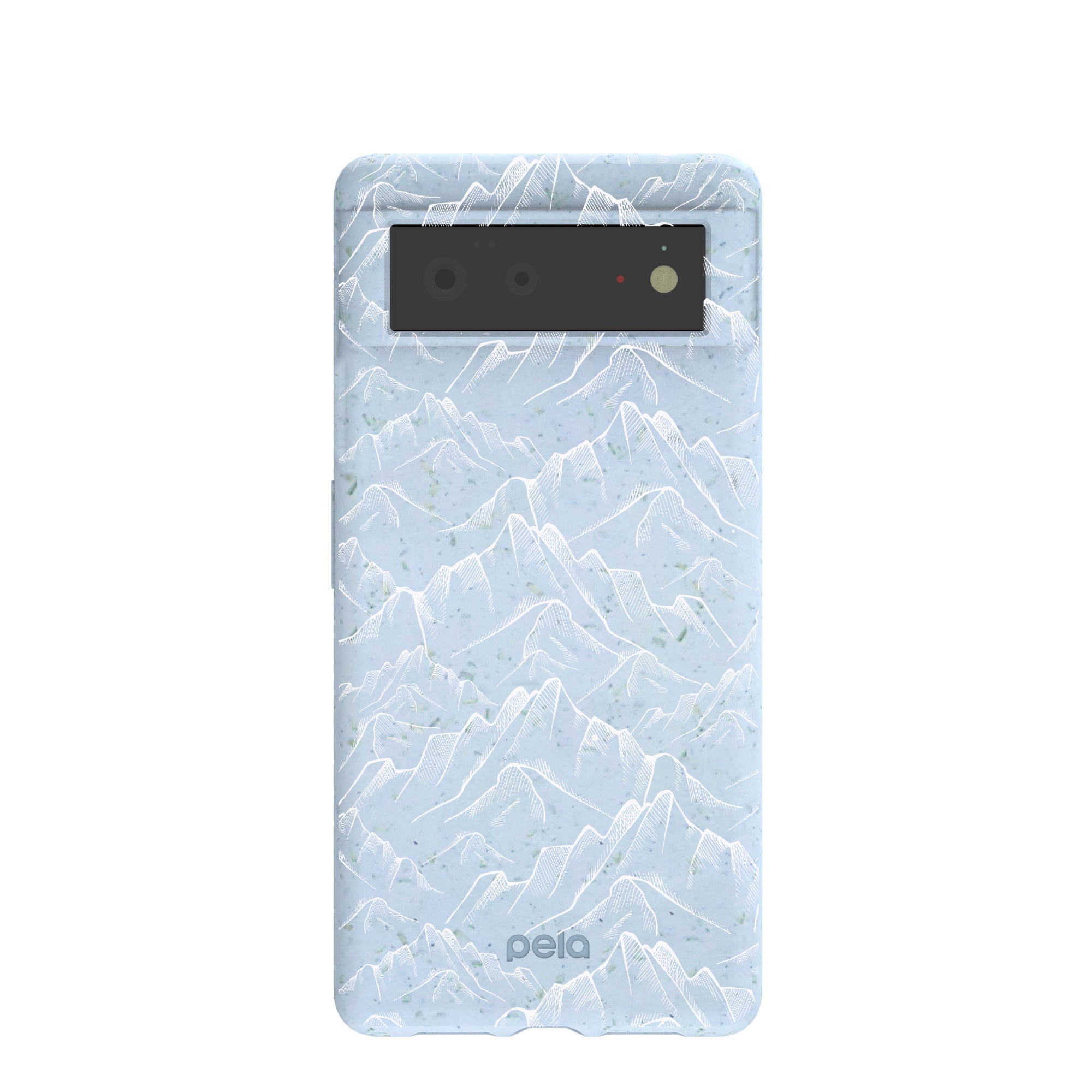 Powder Blue Snowy Mountains Google Pixel 6 Case Refurbished - Pela Case refurbished available on Cerqular