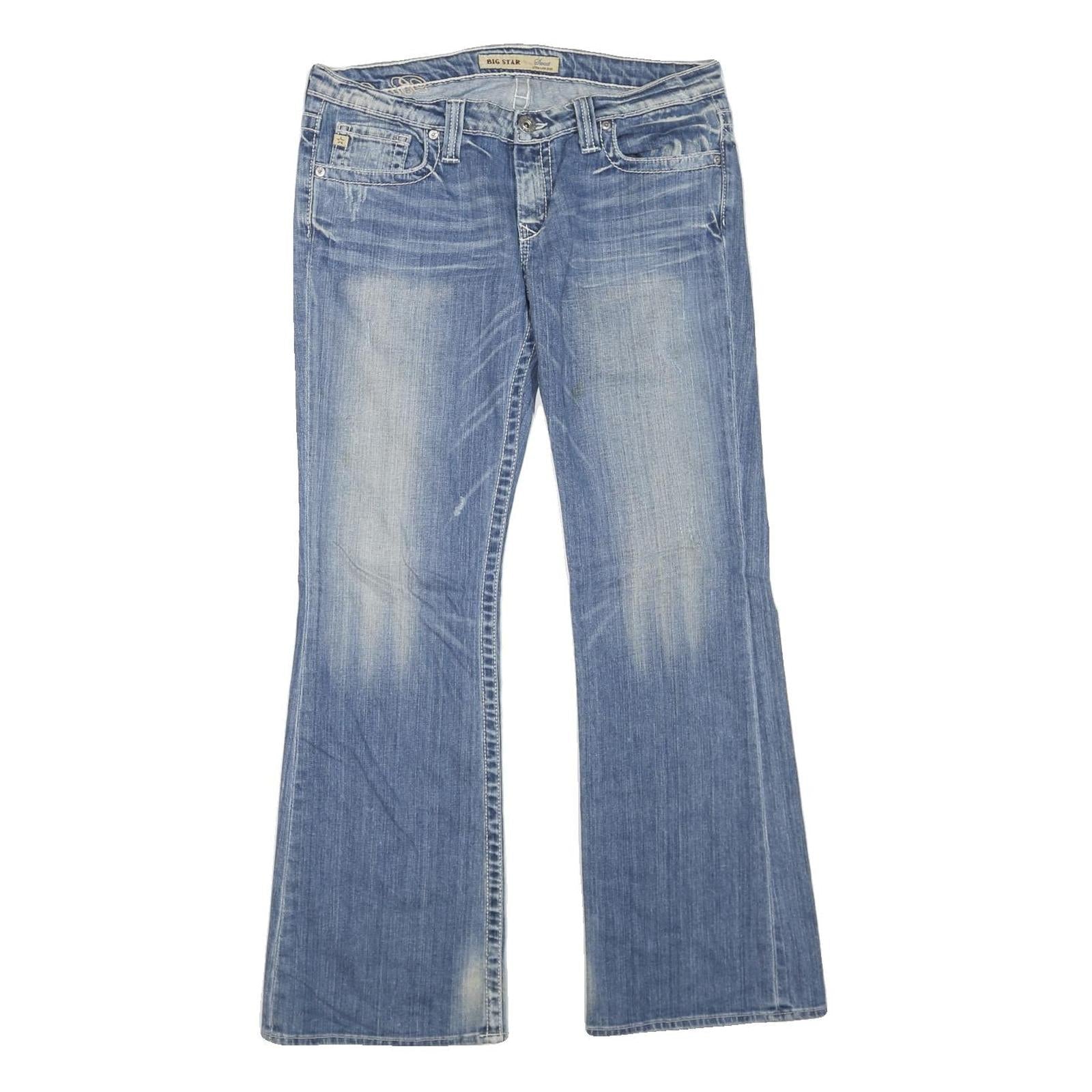 BIG STAR Womens Jeans Blue Regular Bootcut Denim Medium W36 L32 Stylish Fashion Refurbished - N/A refurbished available on Cerqular