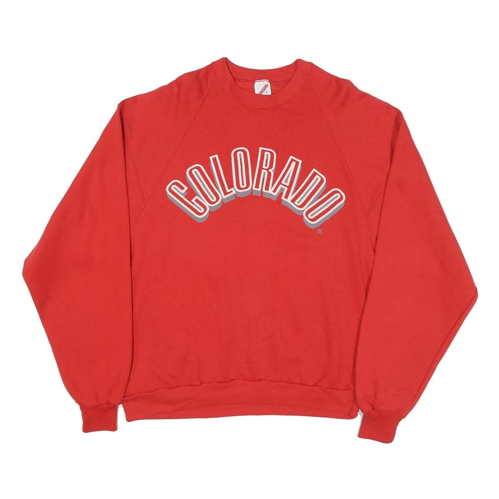 JERZEES Mens Red Colorado Crew Neck XL Cotton Blend Sweatshirt Pullover Casual Refurbished - N/A refurbished available on Cerqular