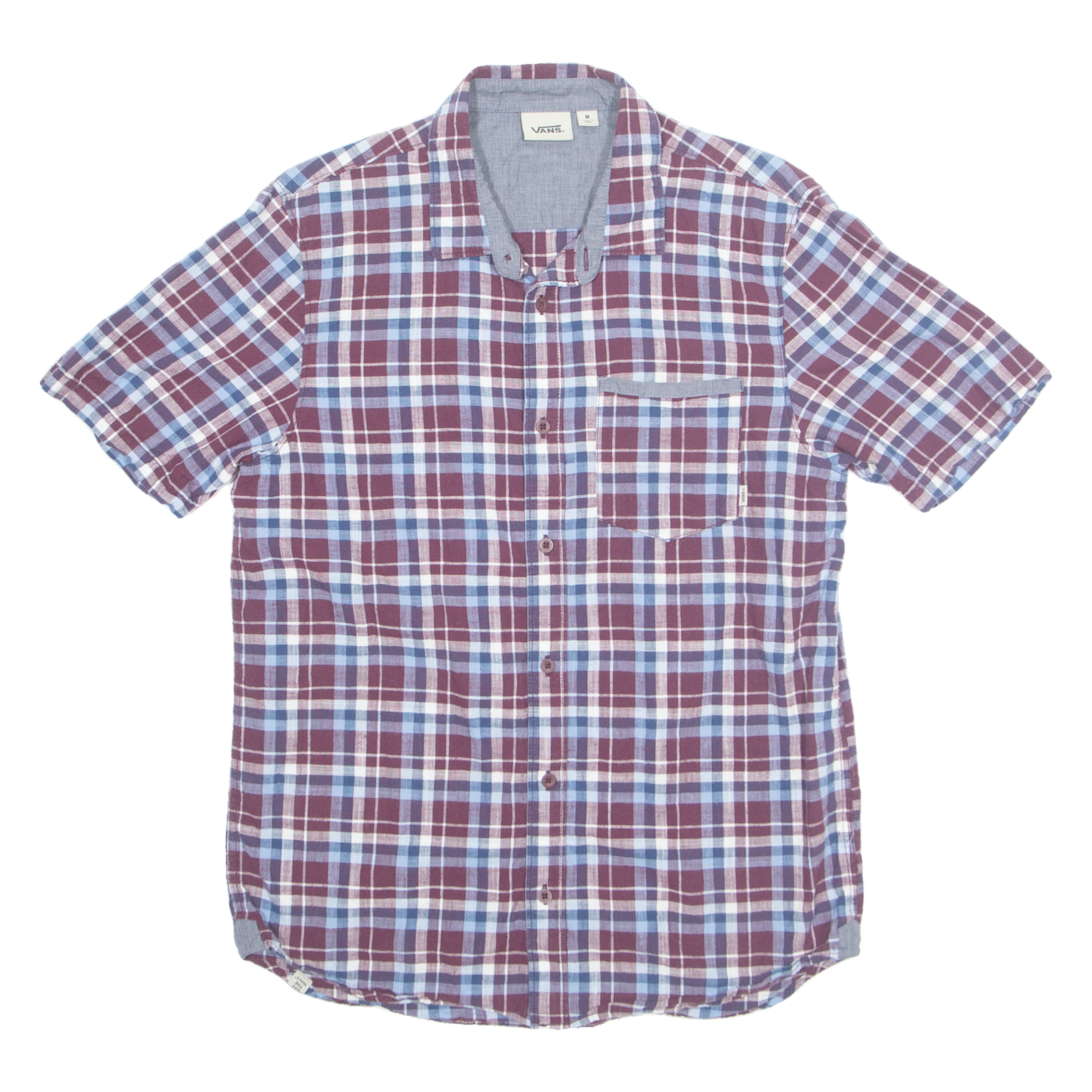 VANS Mens Shirt Purple Plaid M Refurbished - N/A refurbished available on Cerqular
