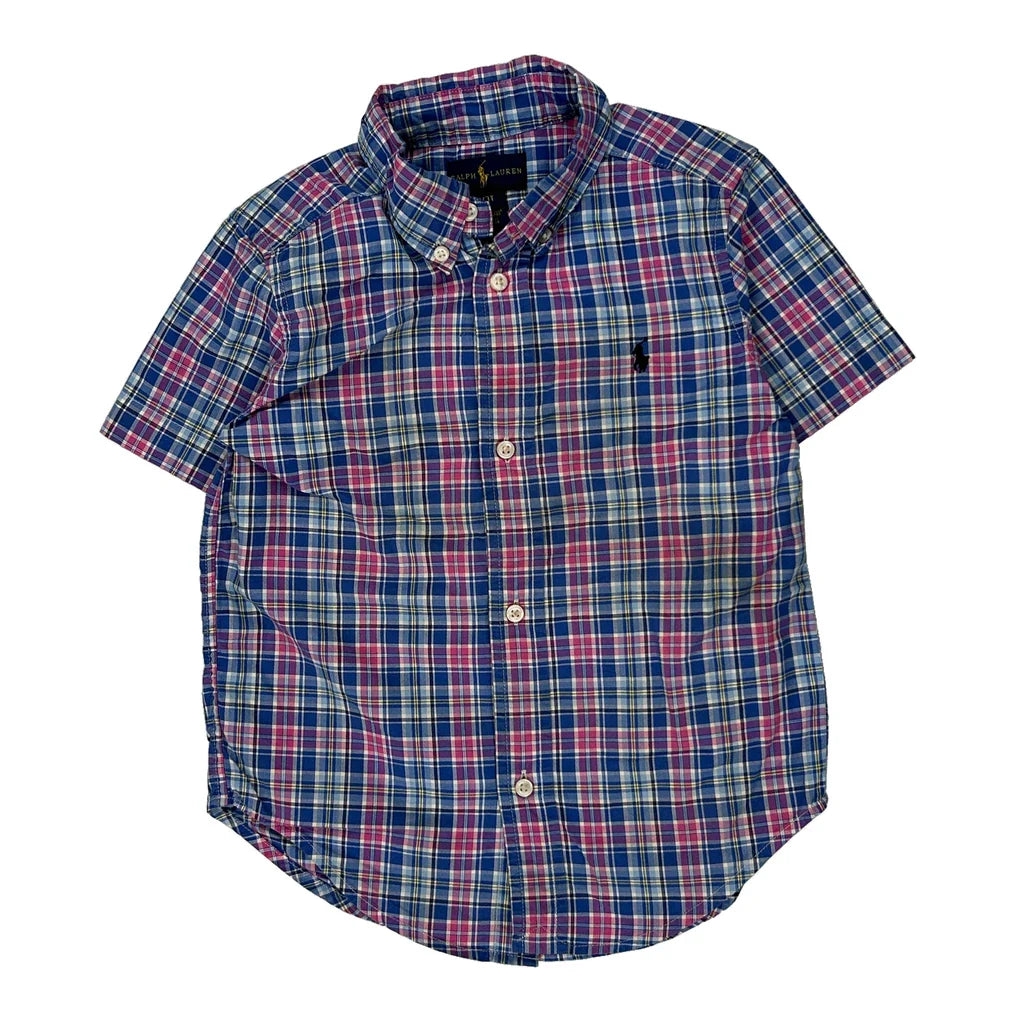 Buy Age 3 Ralph Lauren Checked Short Sleeve Shirt - 3XS Multicoloured Cotton Refurbished - $14.06 Age 3 Ralph Lauren Checked Short Sleeve Shirt - 3XS Multicoloured Cotton Refurbished - Thrifted (note: this is a term often used to describe second- refurbished available on Cerqular