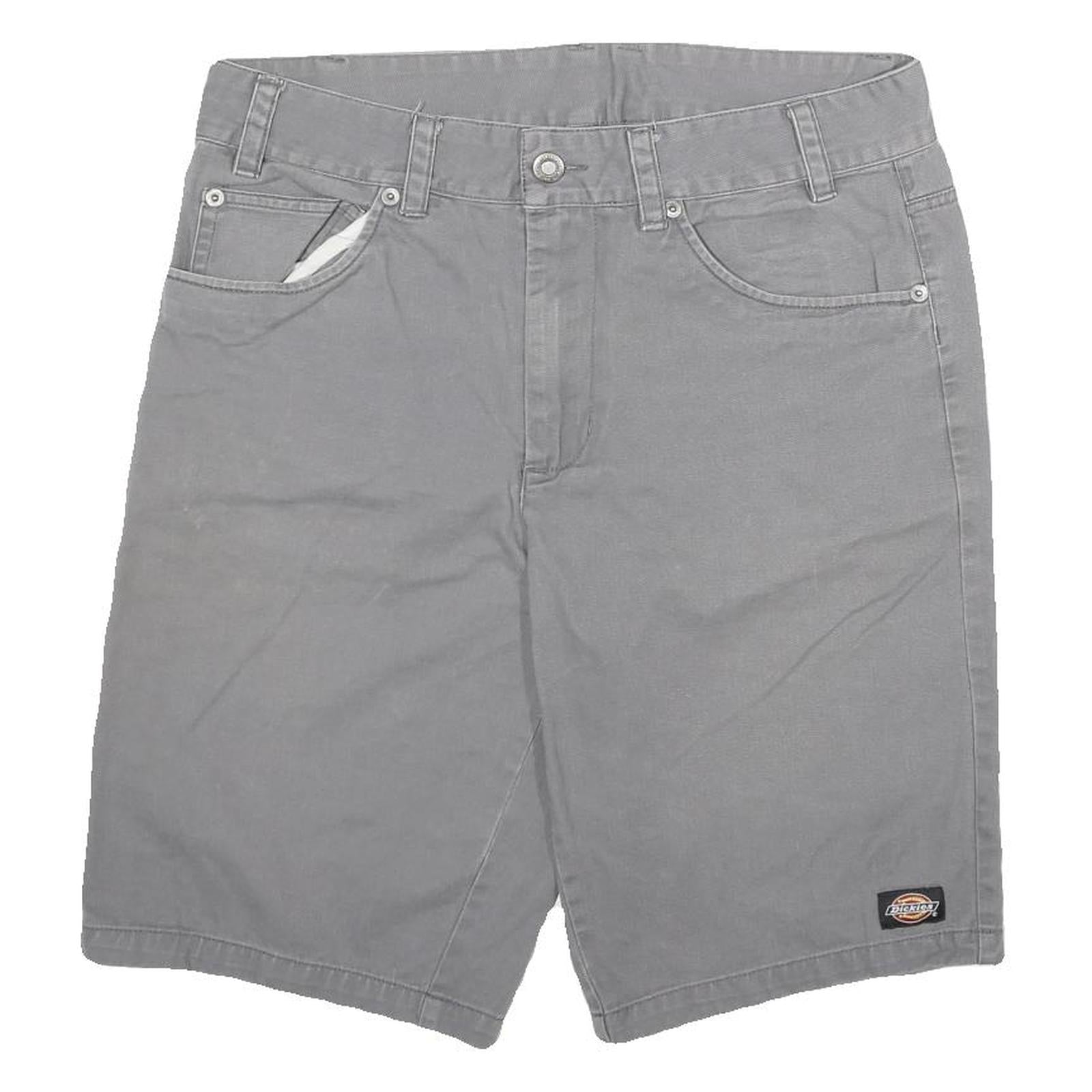 DICKIES Mens Shorts Grey Casual Regular L W30 Workwear Durable Cotton Blend Refurbished - N/A refurbished available on Cerqular