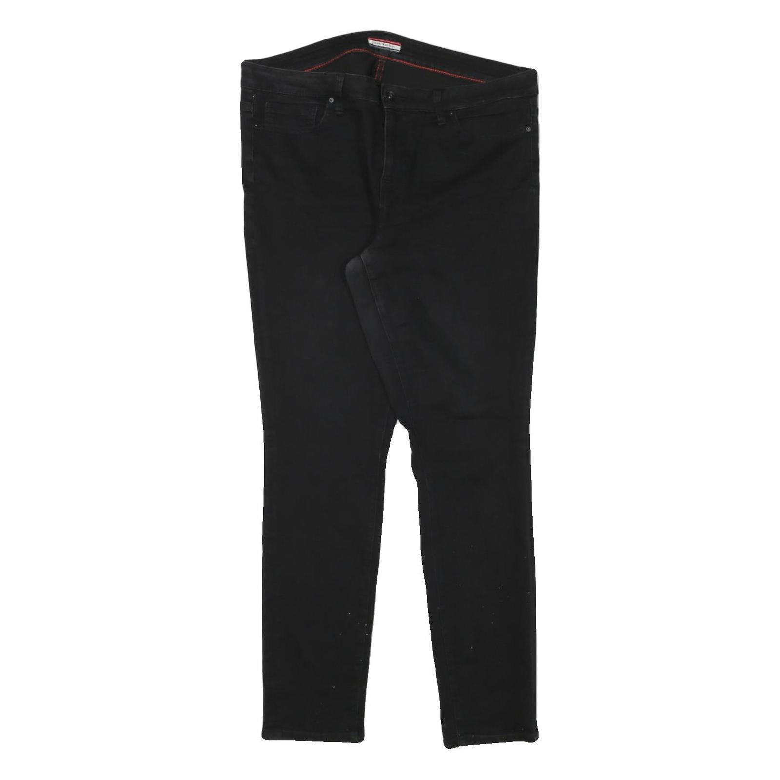 TOMMY HILFIGER Womens Jeans Black Slim Skinny Denim Medium W35 L30 Slim Fit Zip Refurbished - N/A refurbished available on Cerqular