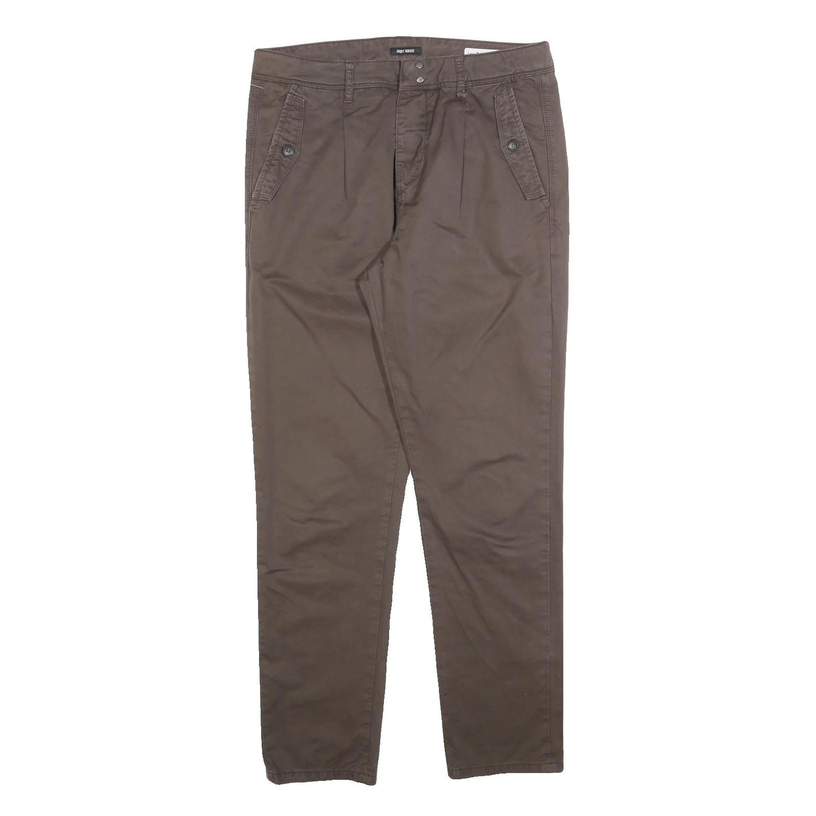 ANTONY MORATO Womens Cotton Blend Brown Slim Tapered Trousers W32 L30 Refurbished - N/A refurbished available on Cerqular