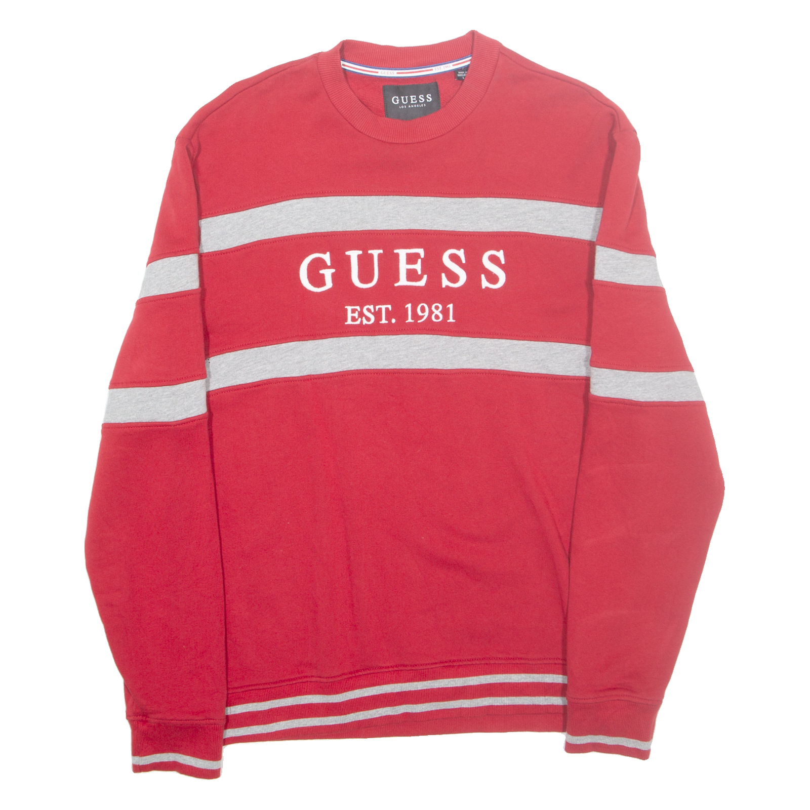 GUESS Mens Sweatshirt Red L Refurbished - N/A refurbished available on Cerqular
