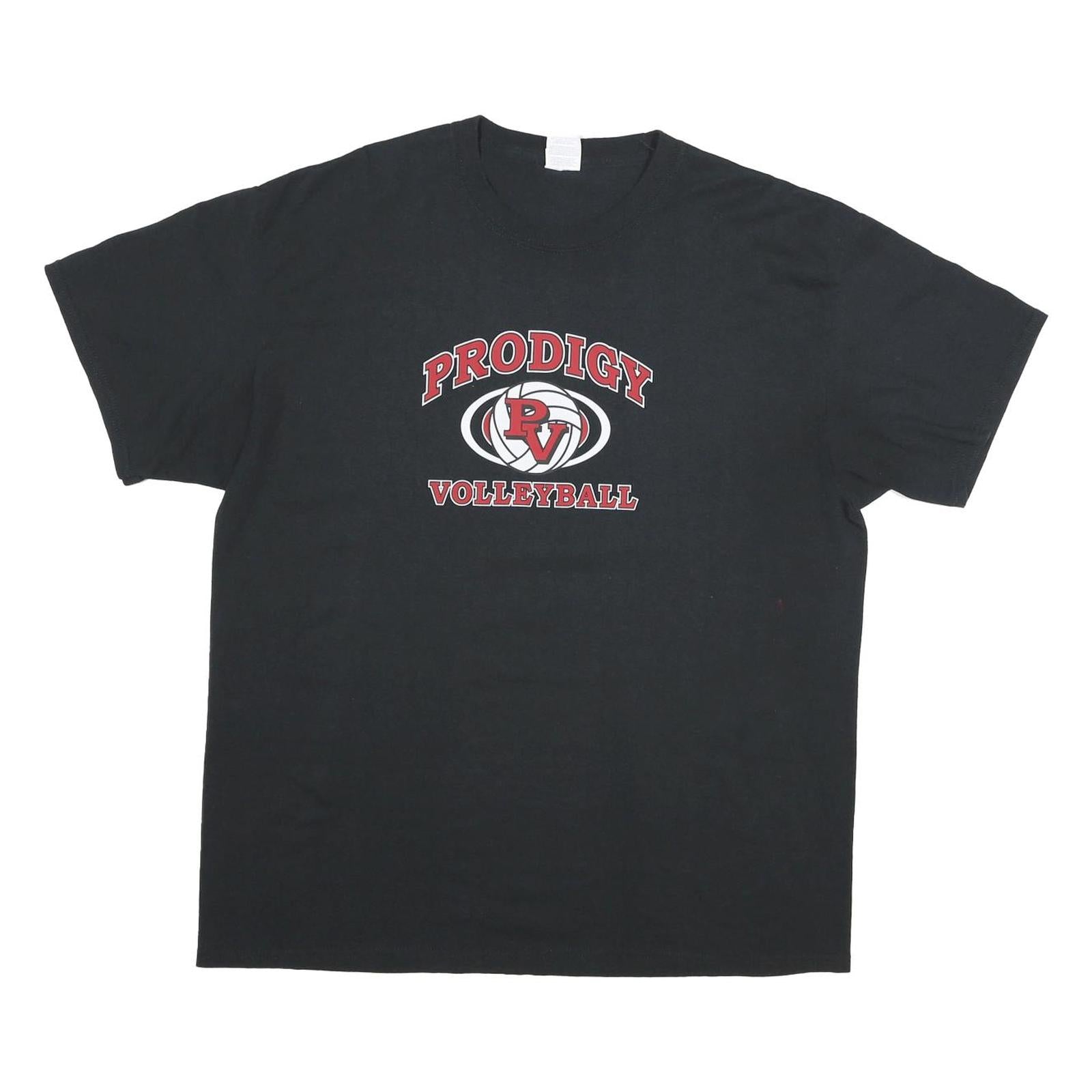 PORT AND COMPANY Mens Black Prodigy Volleyball Graphic T-Shirt XL Crew Neck Refurbished - N/A refurbished available on Cerqular