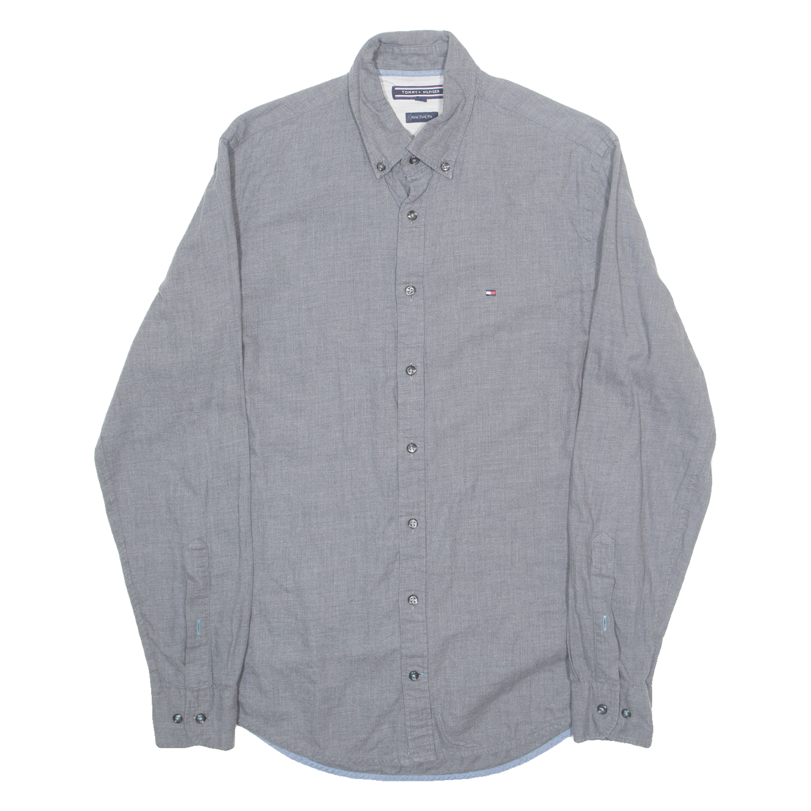 TOMMY HILFIGER Mens Plain Shirt Grey Long Sleeve S Refurbished - N/A refurbished available on Cerqular