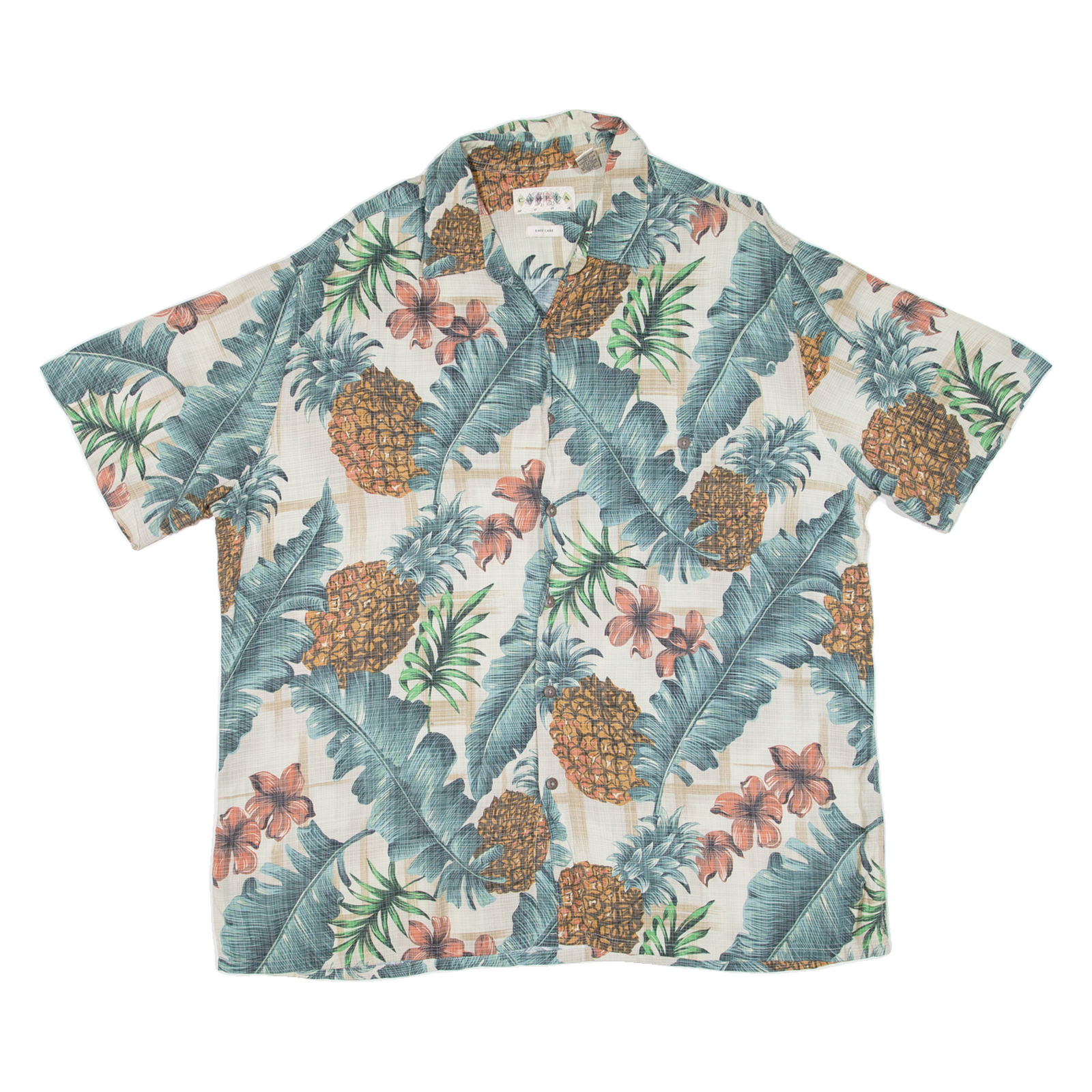 CAMPIA Mens Hawaiian Shirt Green Floral XL Refurbished - N/A refurbished available on Cerqular