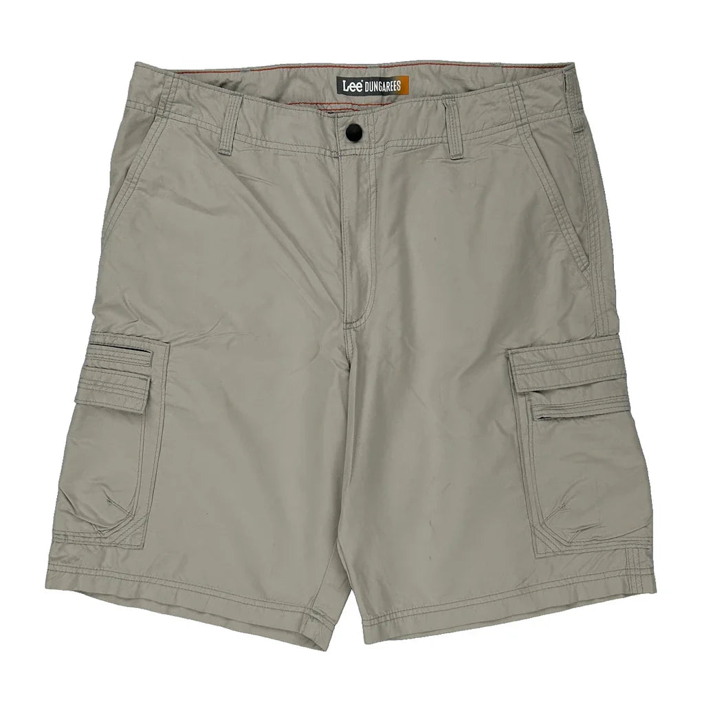 Lee Cargo Shorts - 36W 10L Grey Cotton Refurbished - Thrifted (note: this is a term often used to describe second- refurbished available on Cerqular