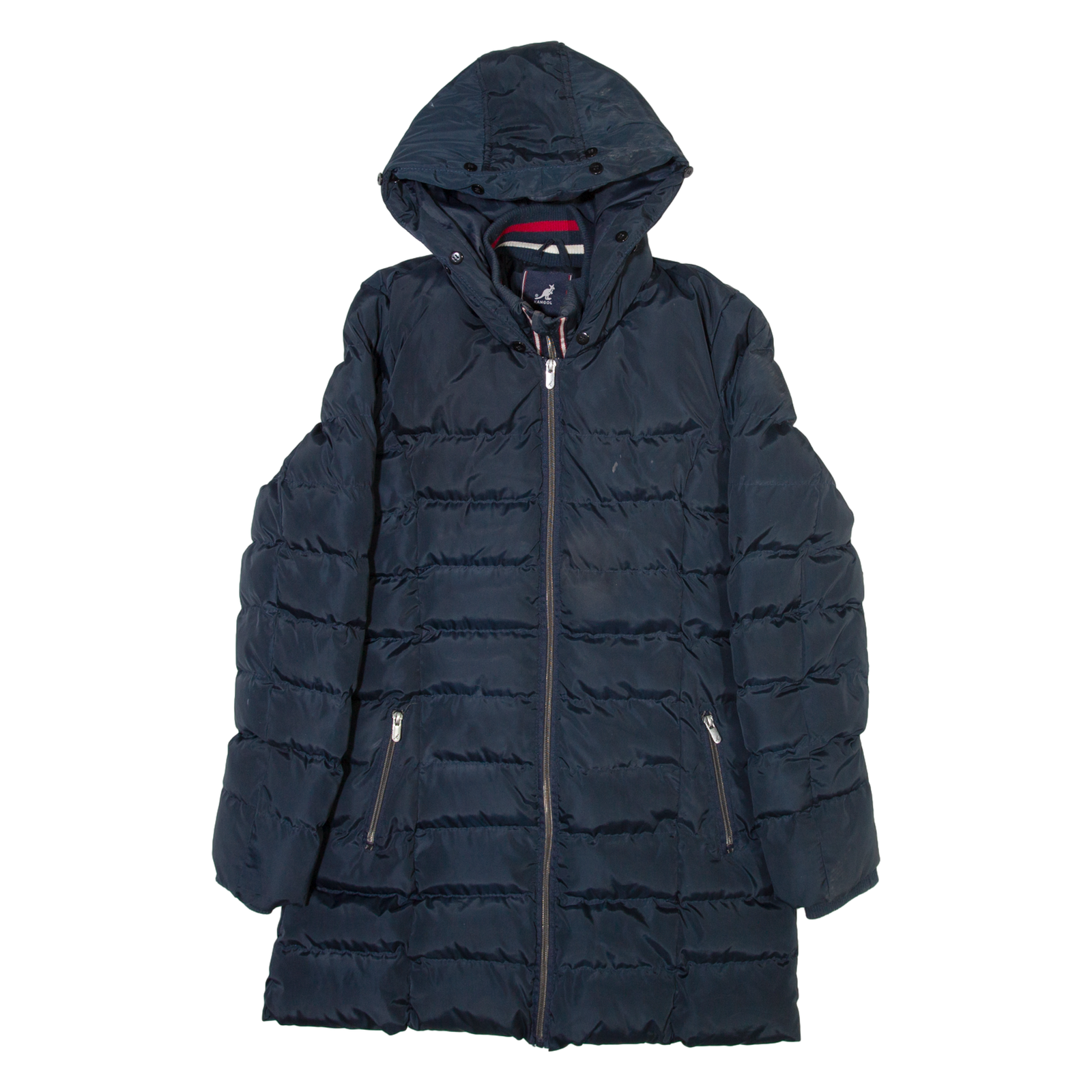 KANGOL Womens Puffer Jacket Blue Hooded UK 8 Refurbished - N/A refurbished available on Cerqular