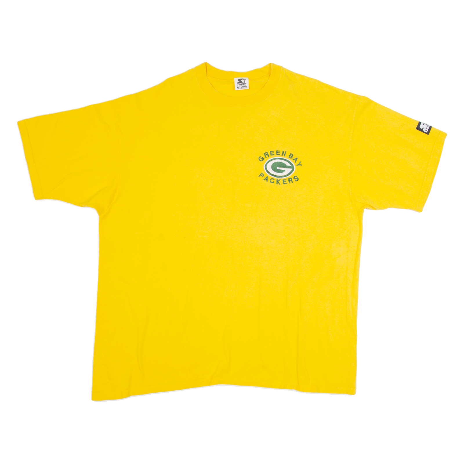 STARTER Green Bay Packers Mens T-Shirt Yellow 90s USA 2XL Refurbished - N/A refurbished available on Cerqular