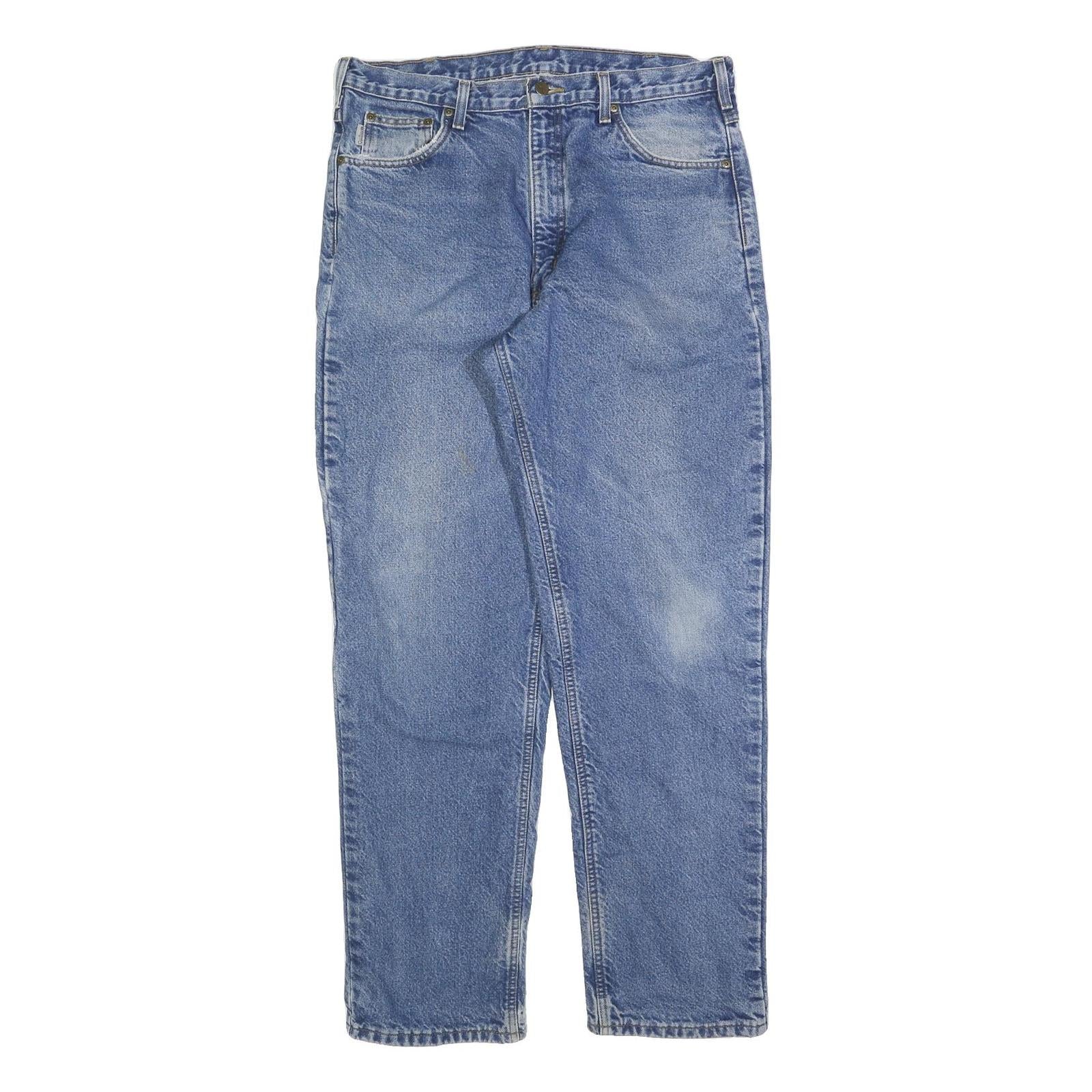 CARHARTT Mens Jeans Blue Relaxed Straight Denim Medium W36 L34 Casual Workwear Refurbished - N/A refurbished available on Cerqular