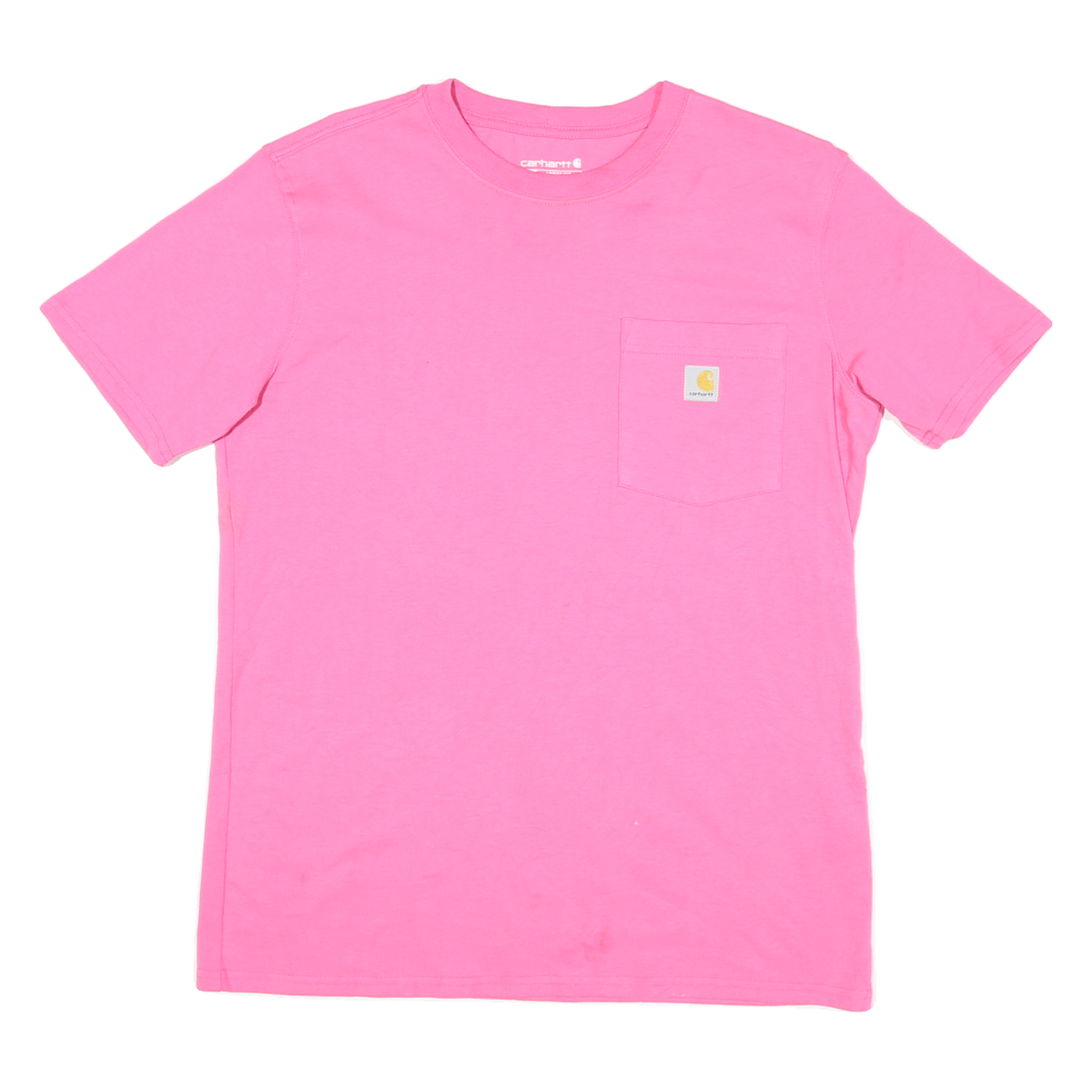 CARHARTT Womens Pink & Yellow Pocket T-Shirt M Short Sleeve Crew Neck Cotton Refurbished - N/A refurbished available on Cerqular