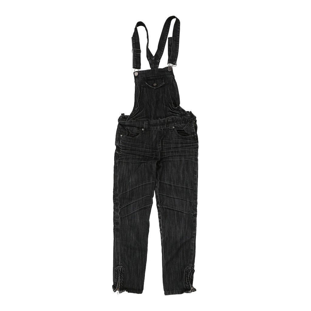 Onado Dungarees - Small Black Cotton Refurbished - Thrifted (note: this is a term often used to describe second- refurbished available on Cerqular