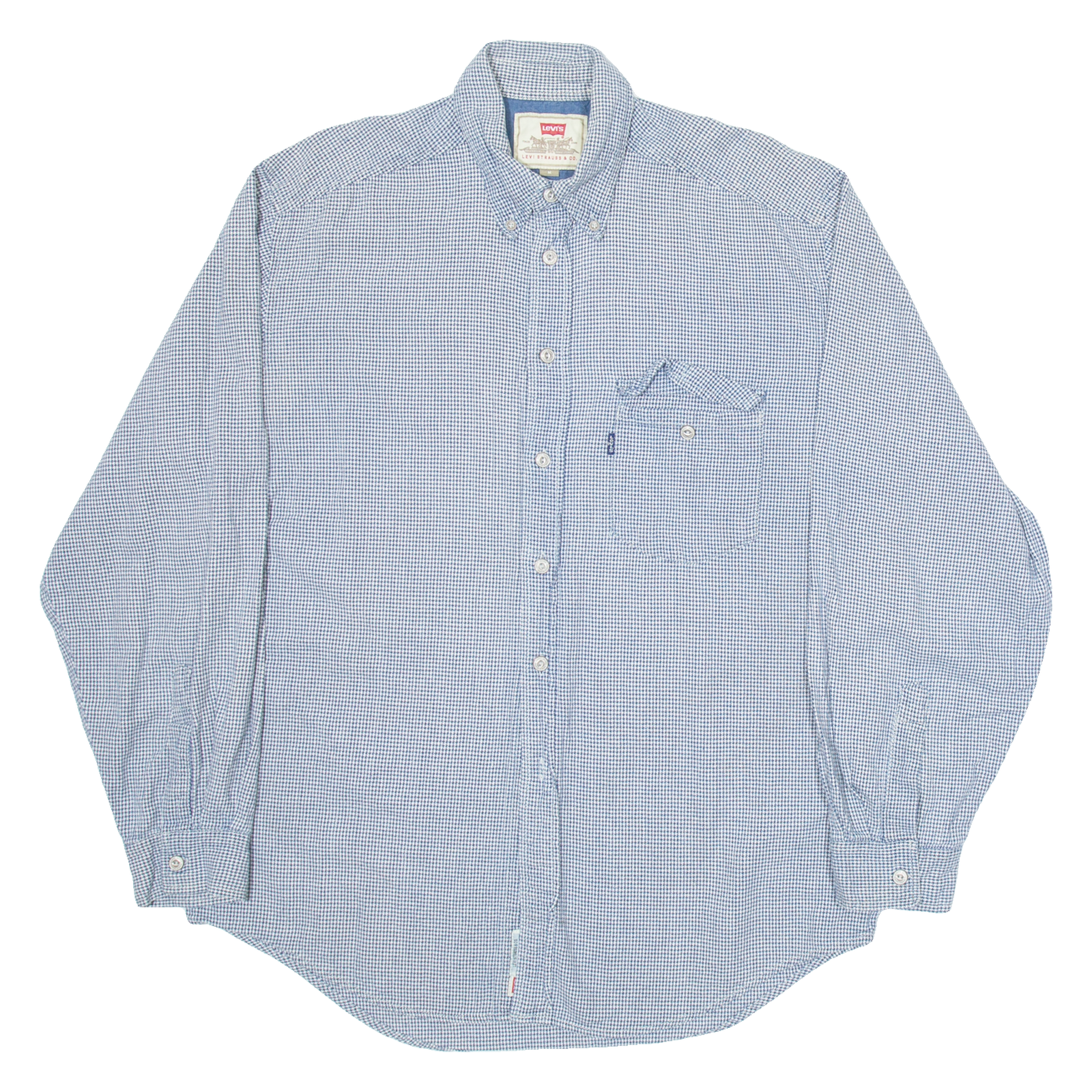 LEVI'S Mens Shirt Blue Crazy Pattern Long Sleeve M Refurbished - N/A refurbished available on Cerqular