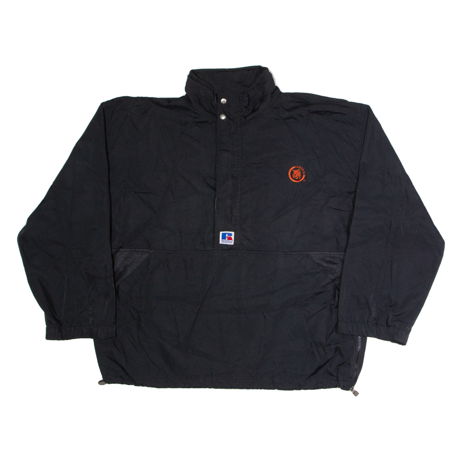 RUSSELL ATHLETIC Mens Track Jacket Black Nylon XL Refurbished - N/A refurbished available on Cerqular