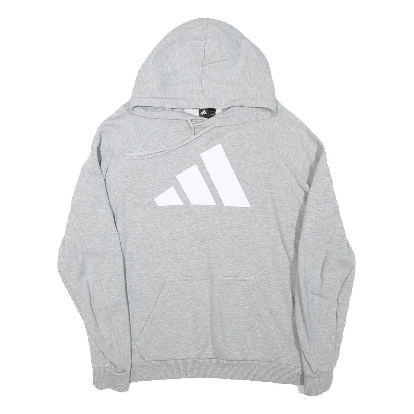 ADIDAS Mens Grey Cotton Blend Hoodie M Casual Pullover Sweatshirt Sportswear Refurbished - N/A refurbished available on Cerqular