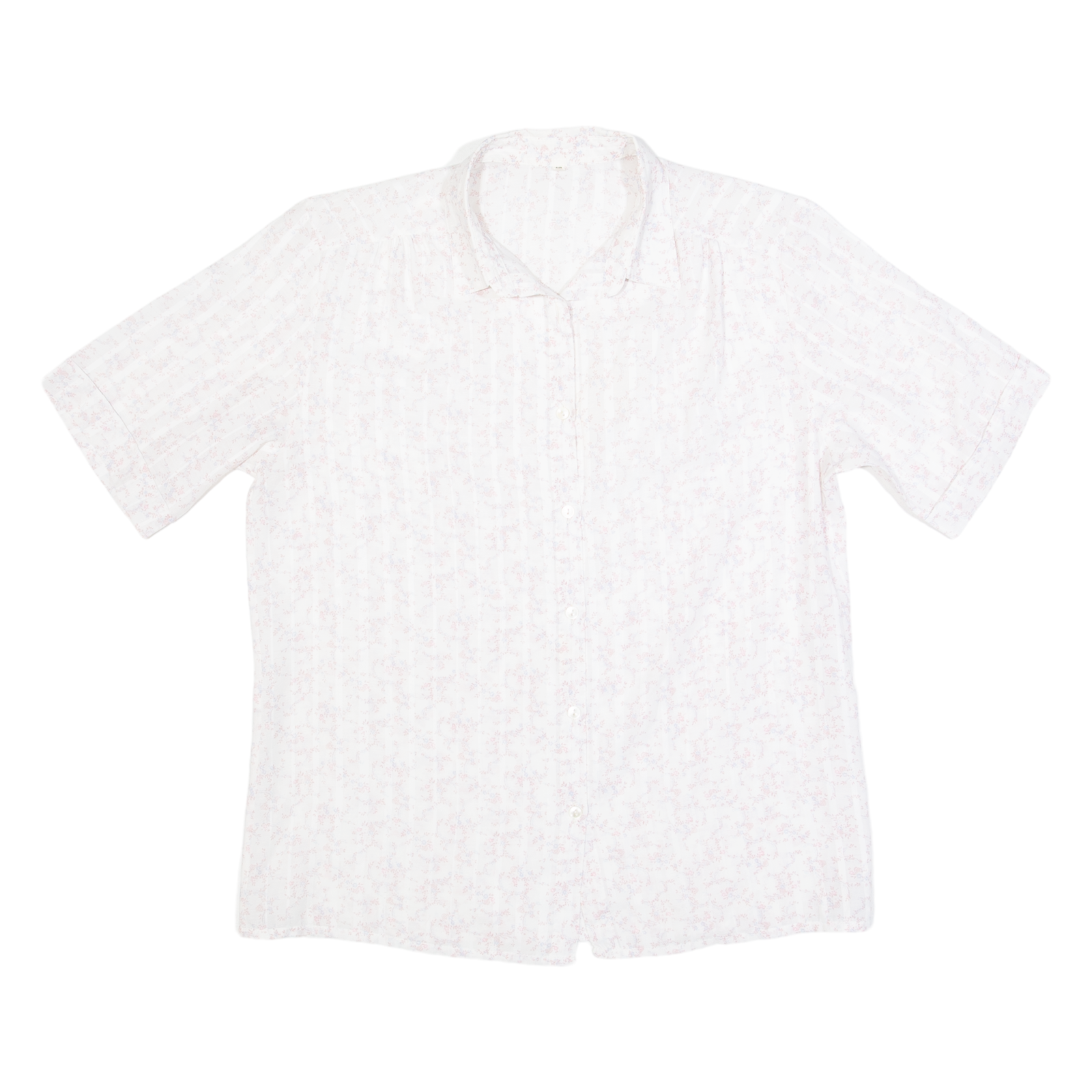Womens Printed Shirt White Collared Floral M Refurbished - N/A refurbished available on Cerqular