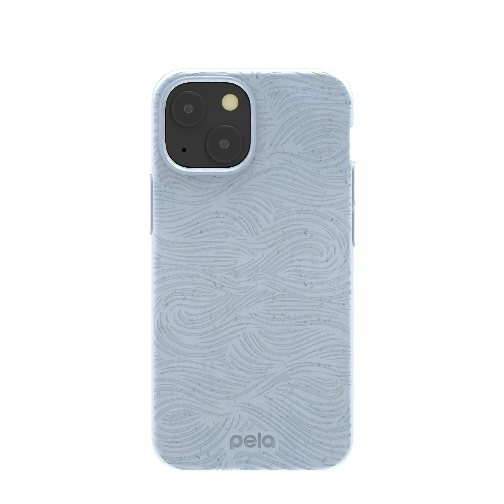Powder Blue Ebb and Flow iPhone 13 Mini Case Refurbished - Pela Case refurbished available on Cerqular