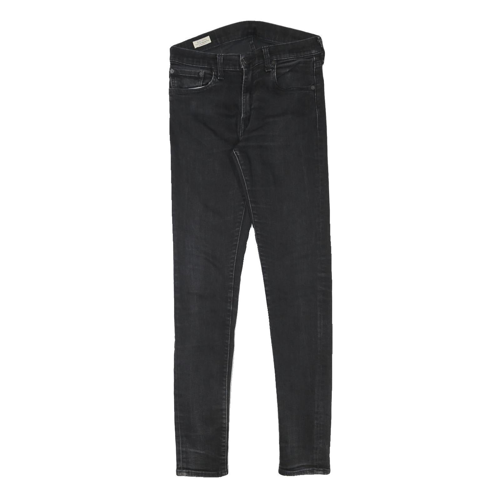 LEVI'S Mens Black Slim Skinny Denim Dark Jeans W28 L31 Zip Cotton Blend Refurbished - N/A refurbished available on Cerqular