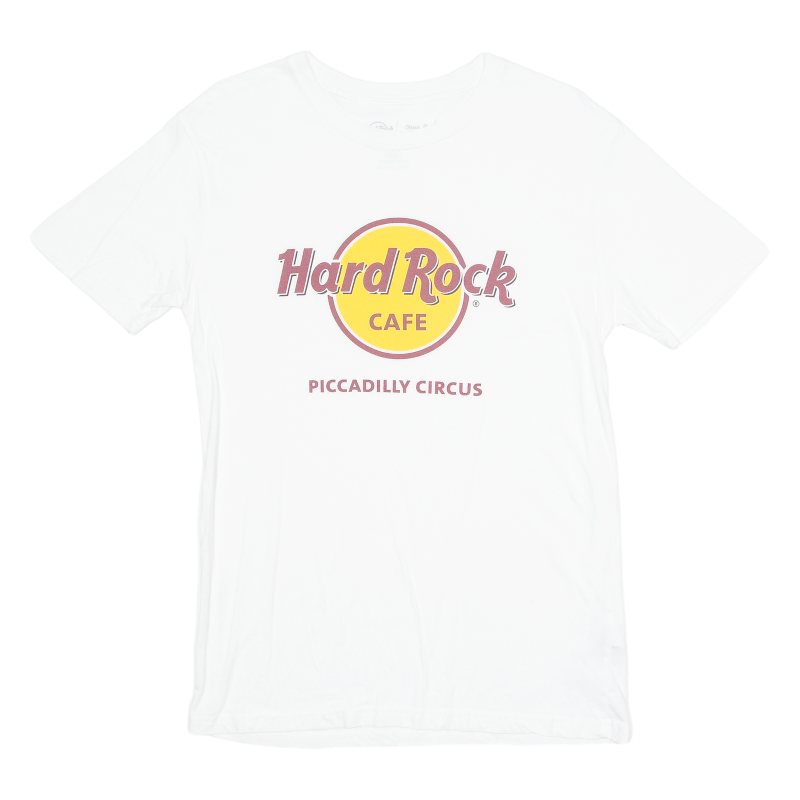 HARD ROCK CAFE Piccadilly Circus Mens T-Shirt White Crew Neck S Refurbished - N/A refurbished available on Cerqular