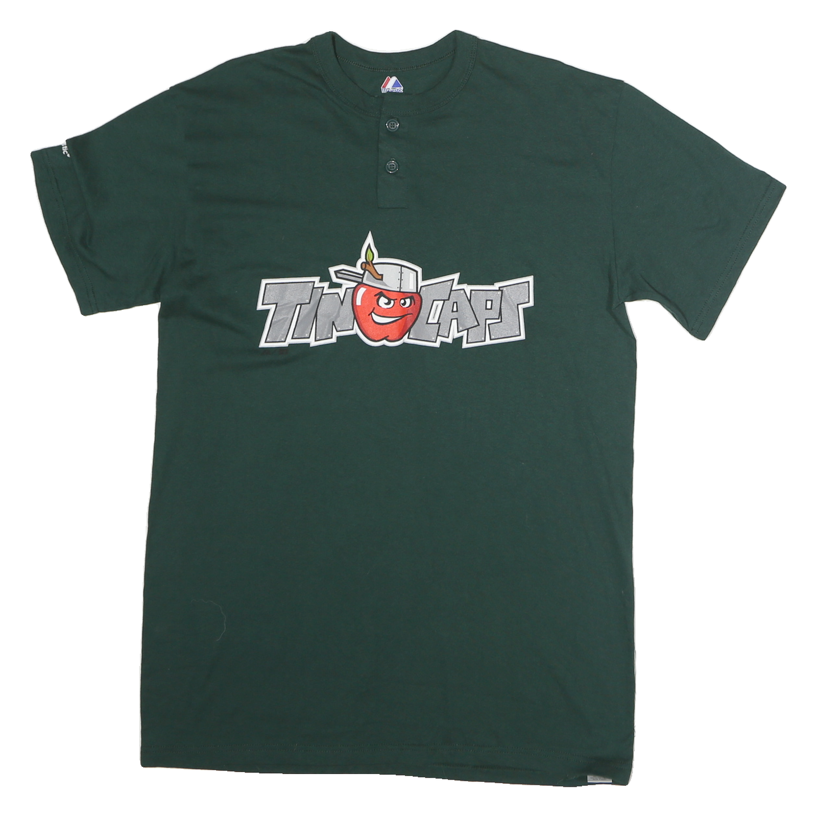 MAJESTIC Mens Green Tin Caps Graphic T-Shirt L Short Sleeve Crew Neck Cotton Refurbished - N/A refurbished available on Cerqular