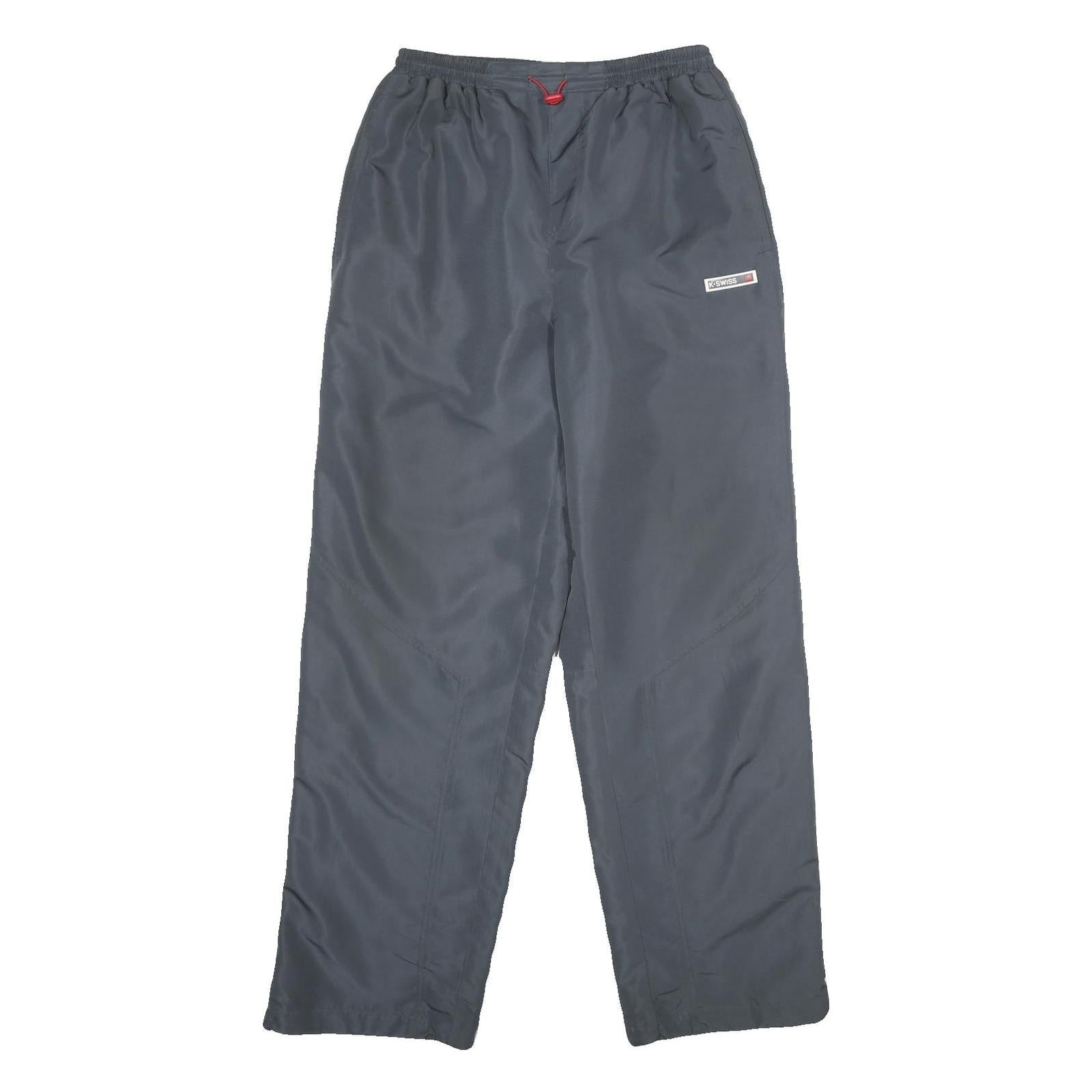 K-SWISS Mens Joggers Grey M W24 L32 Polyester Casual Comfortable Drawstring Refurbished - N/A refurbished available on Cerqular