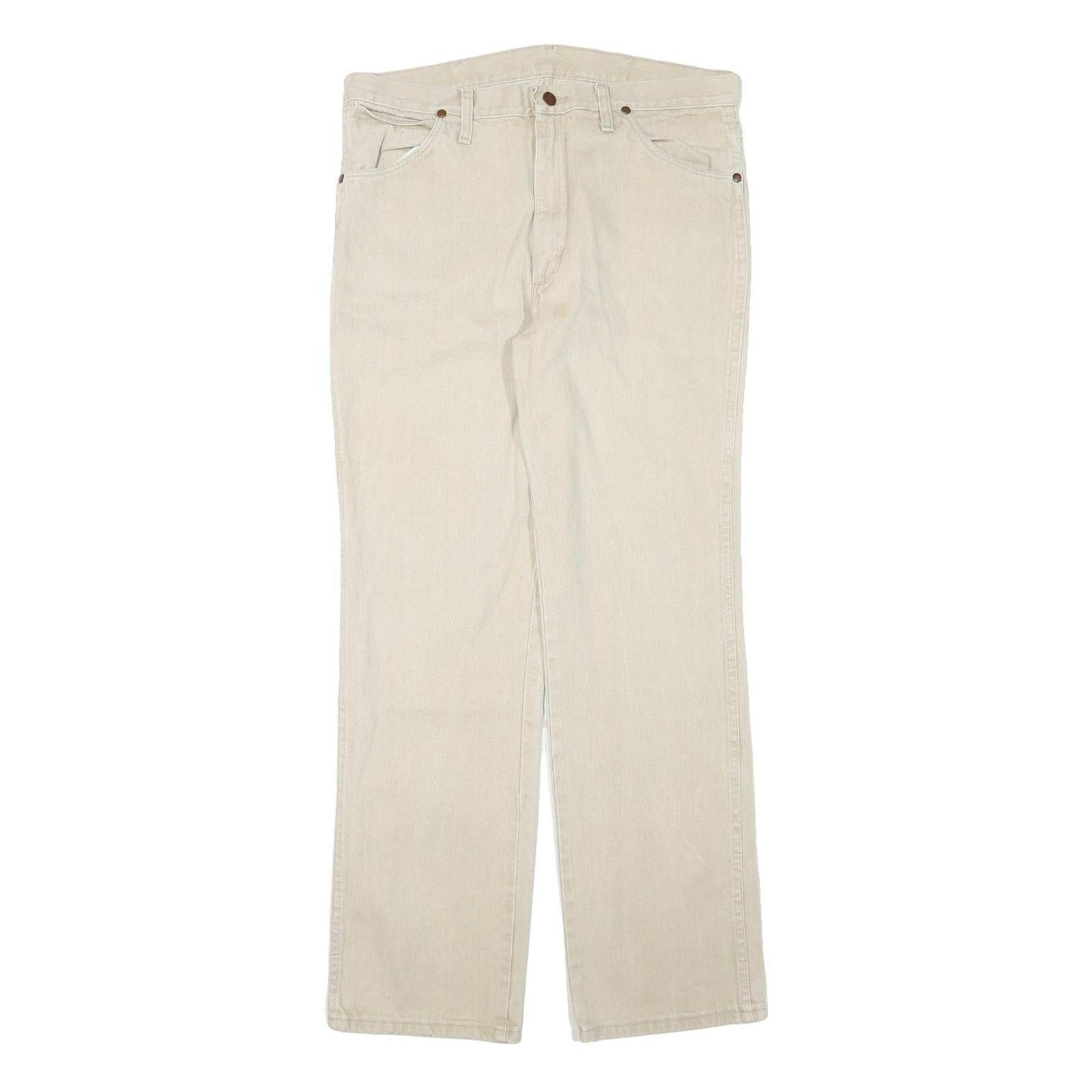 Buy WRANGLER Mens Beige Regular Straight Denim Light W34 L31 Cotton Blend Zip Jeans Refurbished - $33.79 WRANGLER Mens Beige Regular Straight Denim Light W34 L31 Cotton Blend Zip Jeans Refurbished - N/A refurbished available on Cerqular