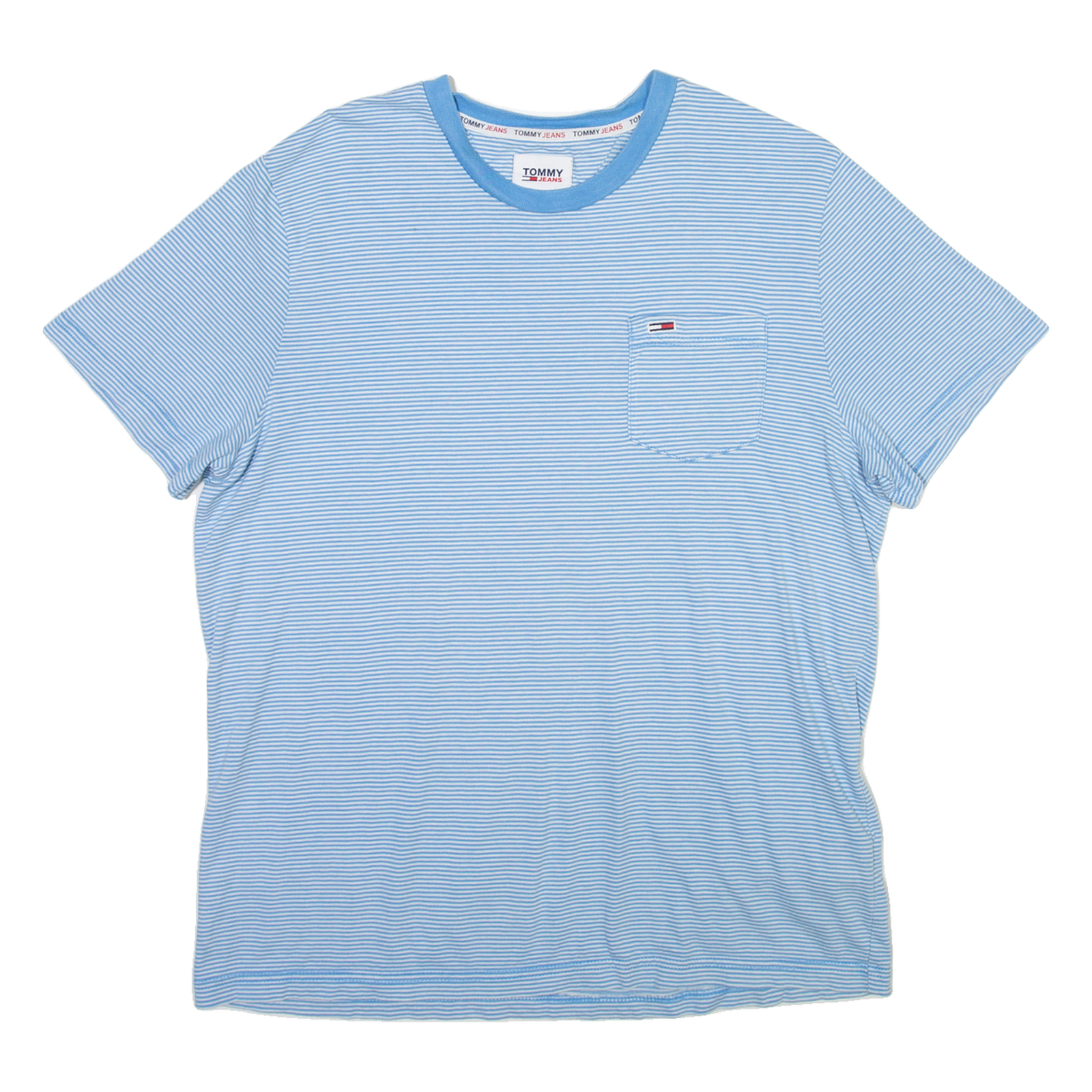 TOMMY JEANS Striped Mens T-Shirt L Refurbished - N/A refurbished available on Cerqular