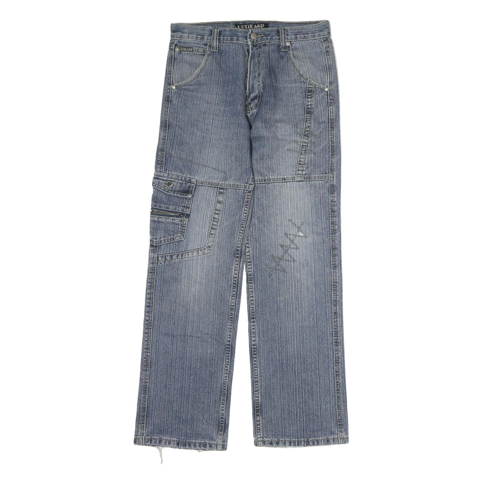 CUTIE A&D Womens Regular Fit Blue Denim Straight Leg Cotton Jeans W30 L29 Refurbished - N/A refurbished available on Cerqular