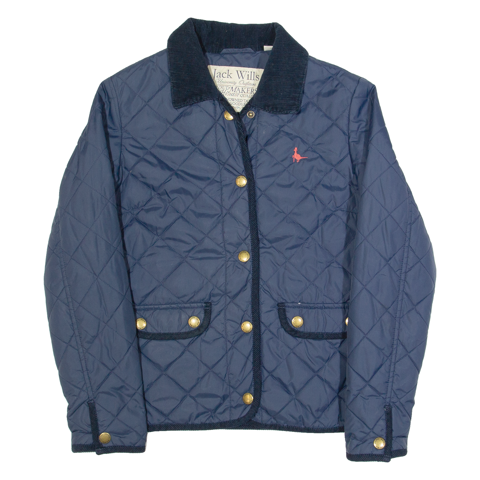 JACK WILLS Womens Quilted Jacket Blue UK 8 Refurbished - N/A refurbished available on Cerqular