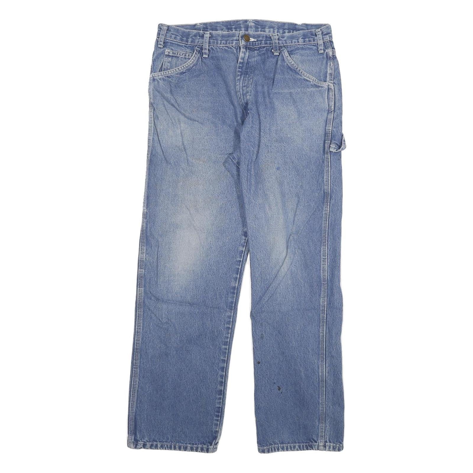 DICKIES Mens Regular Fit Straight Leg Denim Light Blue W32 L29 Workwear Jeans Refurbished - N/A refurbished available on Cerqular