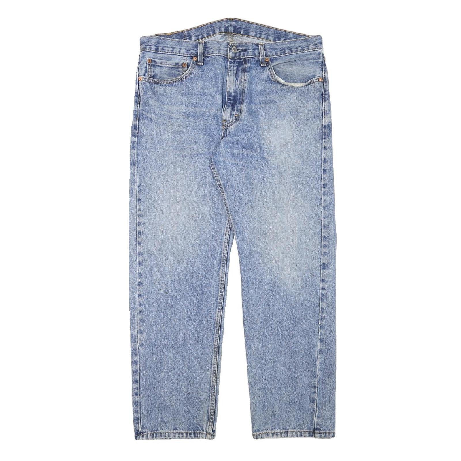 LEVI'S 505 Mens Jeans Blue Regular Straight Denim Medium W36 L28 Classic Fit Refurbished - N/A refurbished available on Cerqular