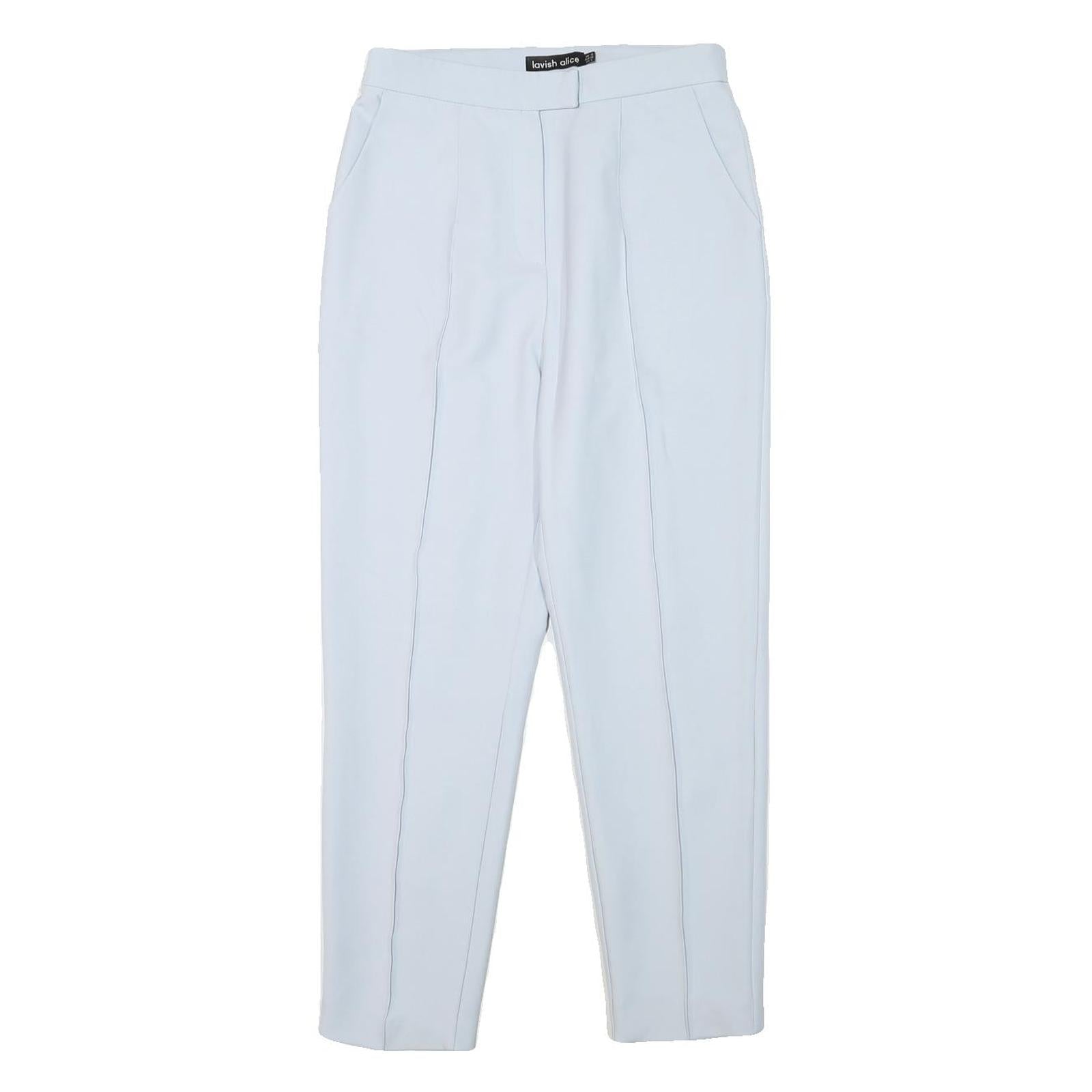 LAVISH ALICE Womens Slim White Trousers W27 L26 Stylish Zip Closure Refurbished - N/A refurbished available on Cerqular