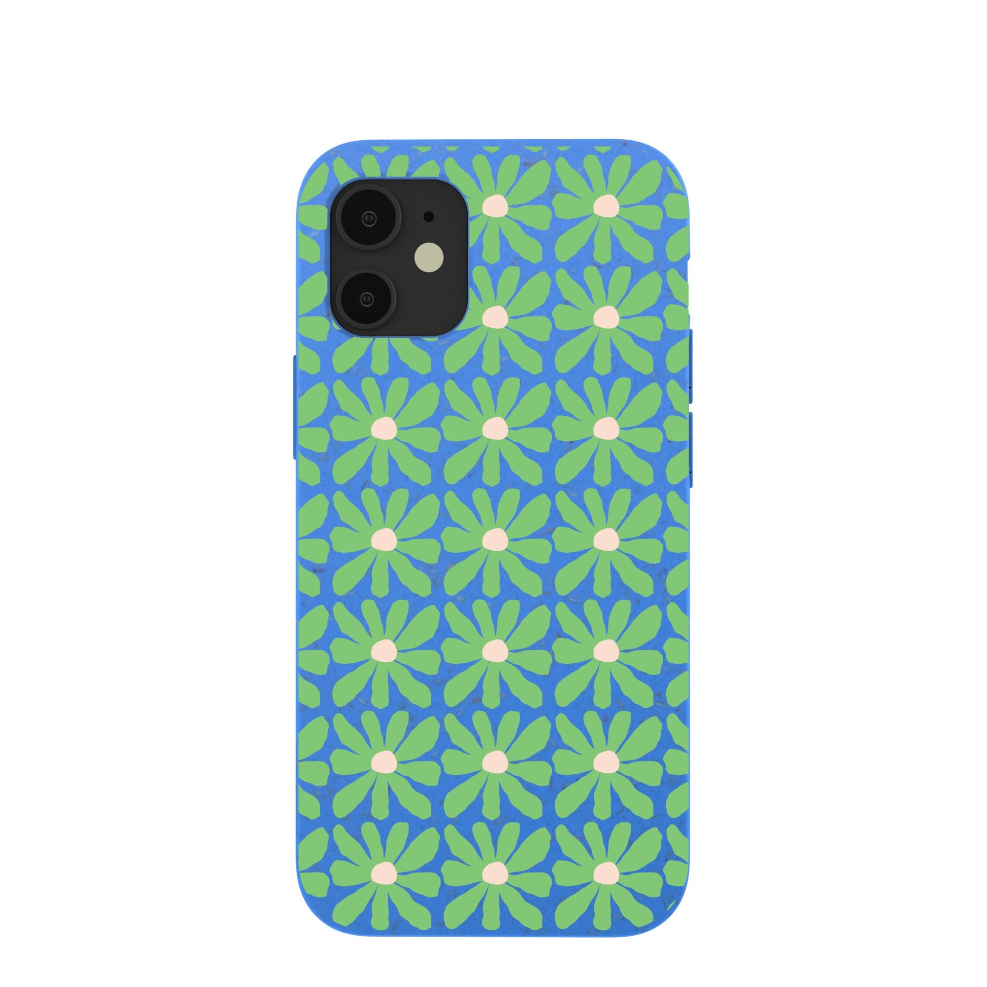 Electric Blue Flower Child iPhone 12 Mini Case Refurbished - Pela Case refurbished available on Cerqular